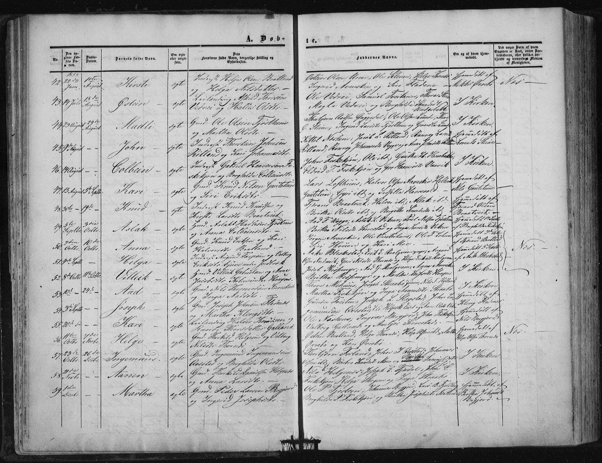 Suldal sokneprestkontor, AV/SAST-A-101845/01/IV/L0009: Parish register (official) no. A 9, 1854-1868