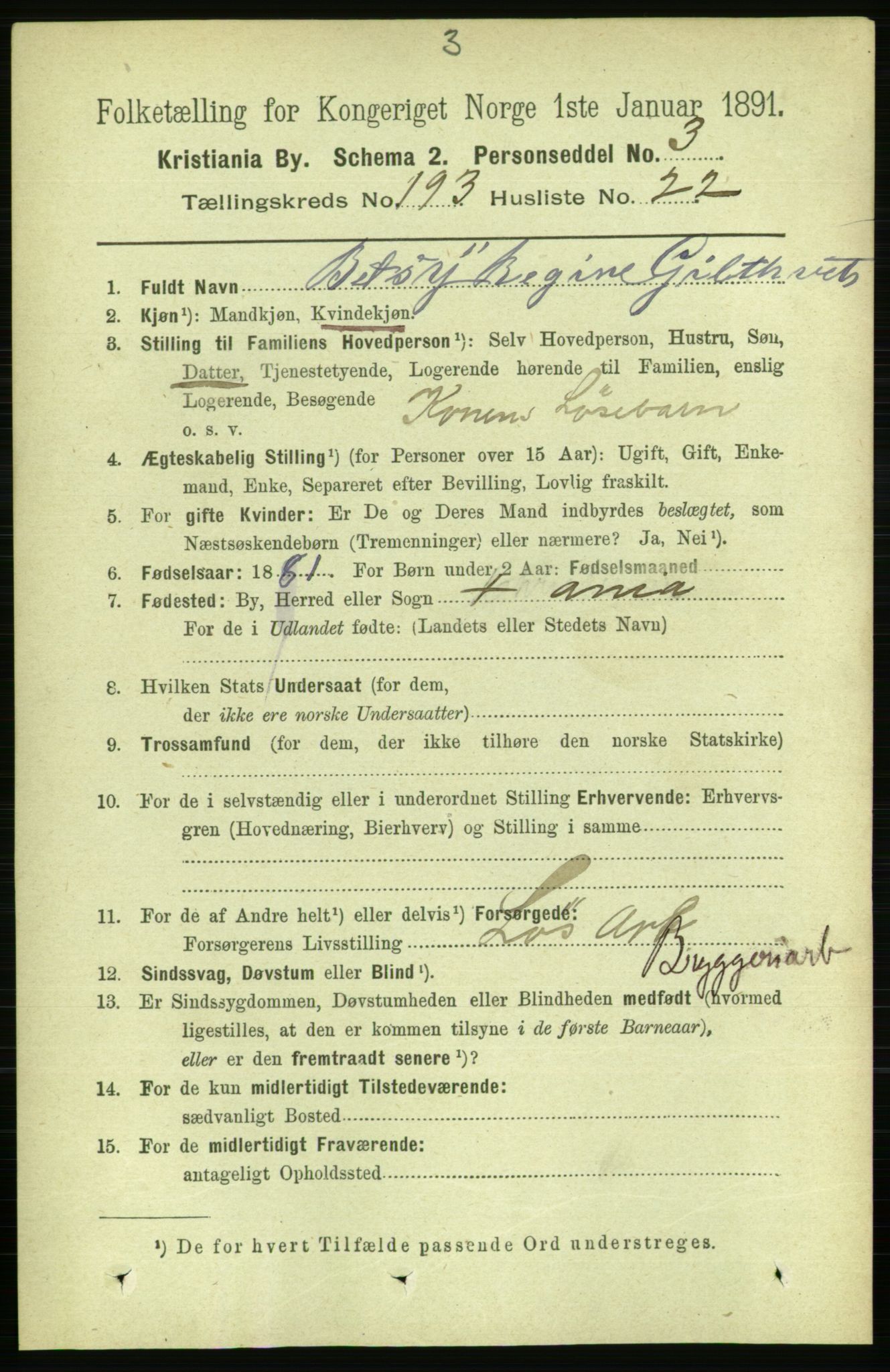 RA, 1891 census for 0301 Kristiania, 1891, p. 116579