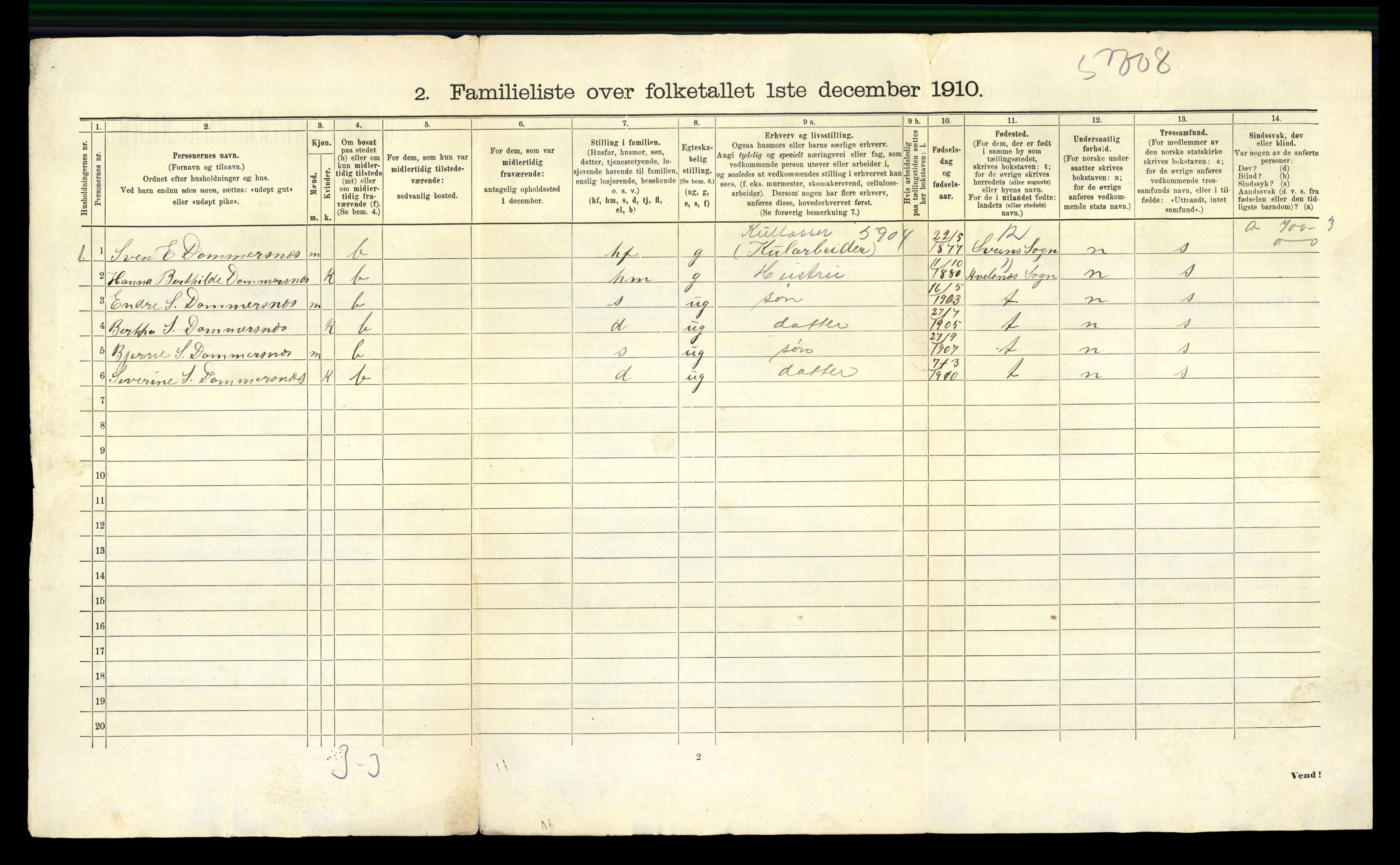 RA, 1910 census for Haugesund, 1910, p. 1473
