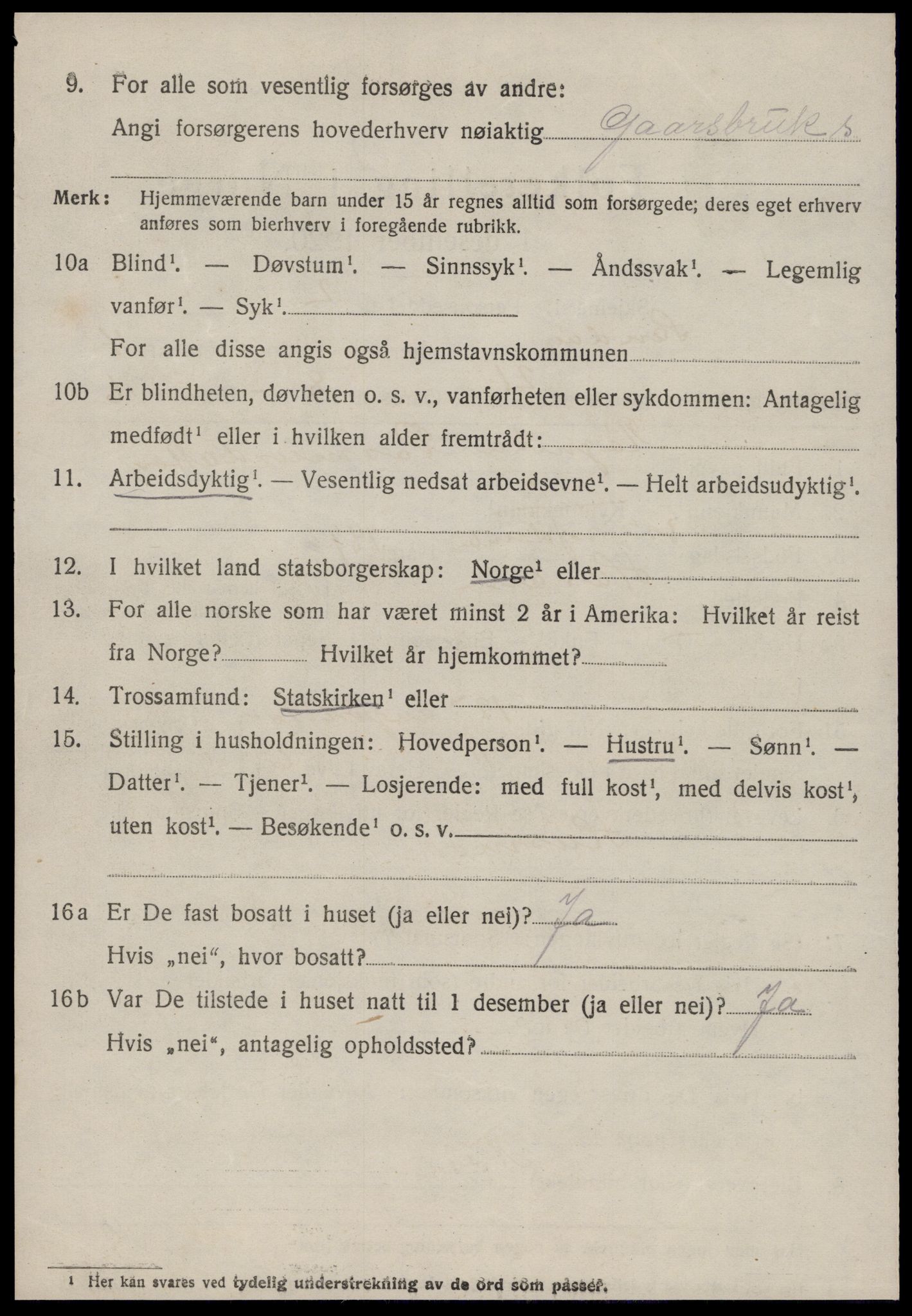 SAT, 1920 census for Sandøy, 1920, p. 2005