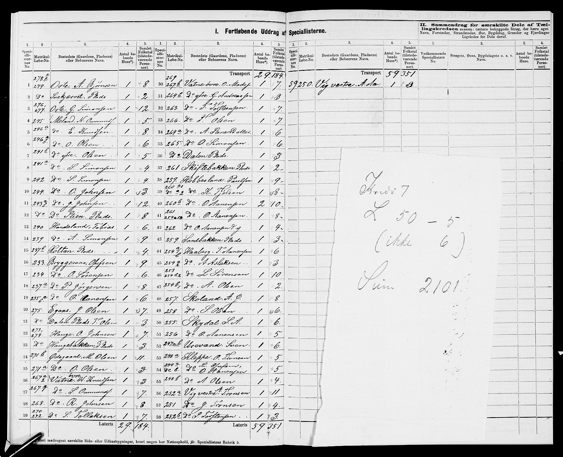 SAK, 1875 census for 1034P Hægebostad, 1875, p. 35