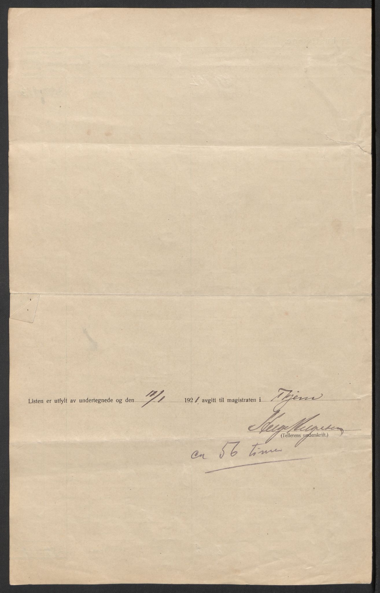 SAT, 1920 census for Trondheim, 1920, p. 88