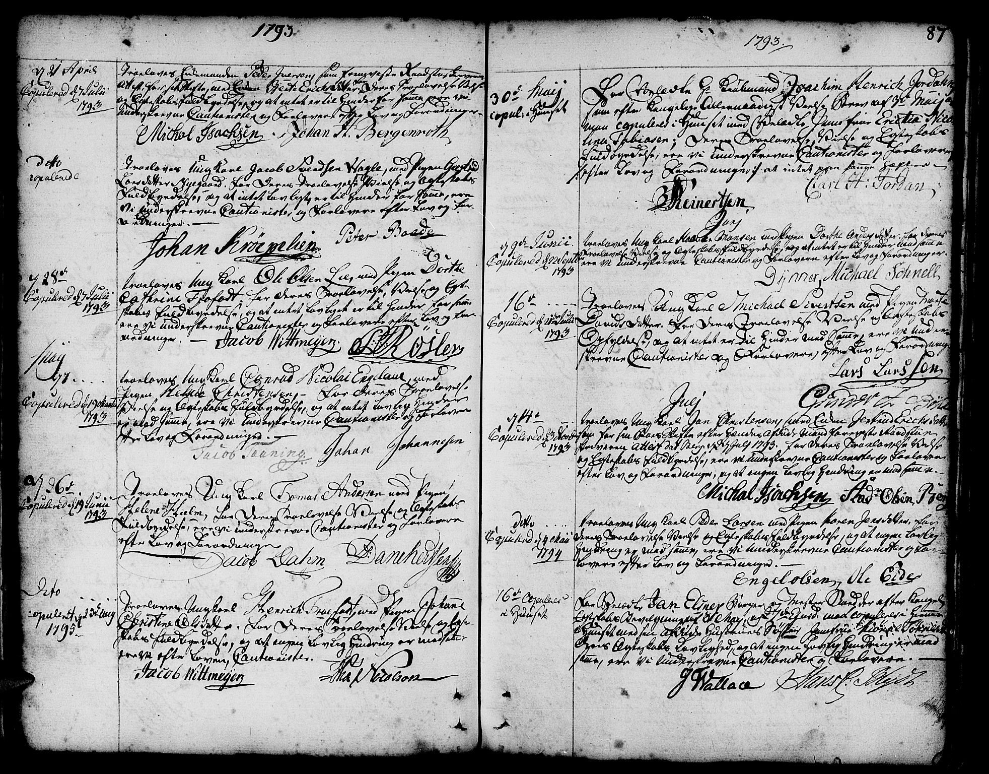 Nykirken Sokneprestembete, AV/SAB-A-77101/H/Haa/L0008: Parish register (official) no. A 8, 1776-1814, p. 87