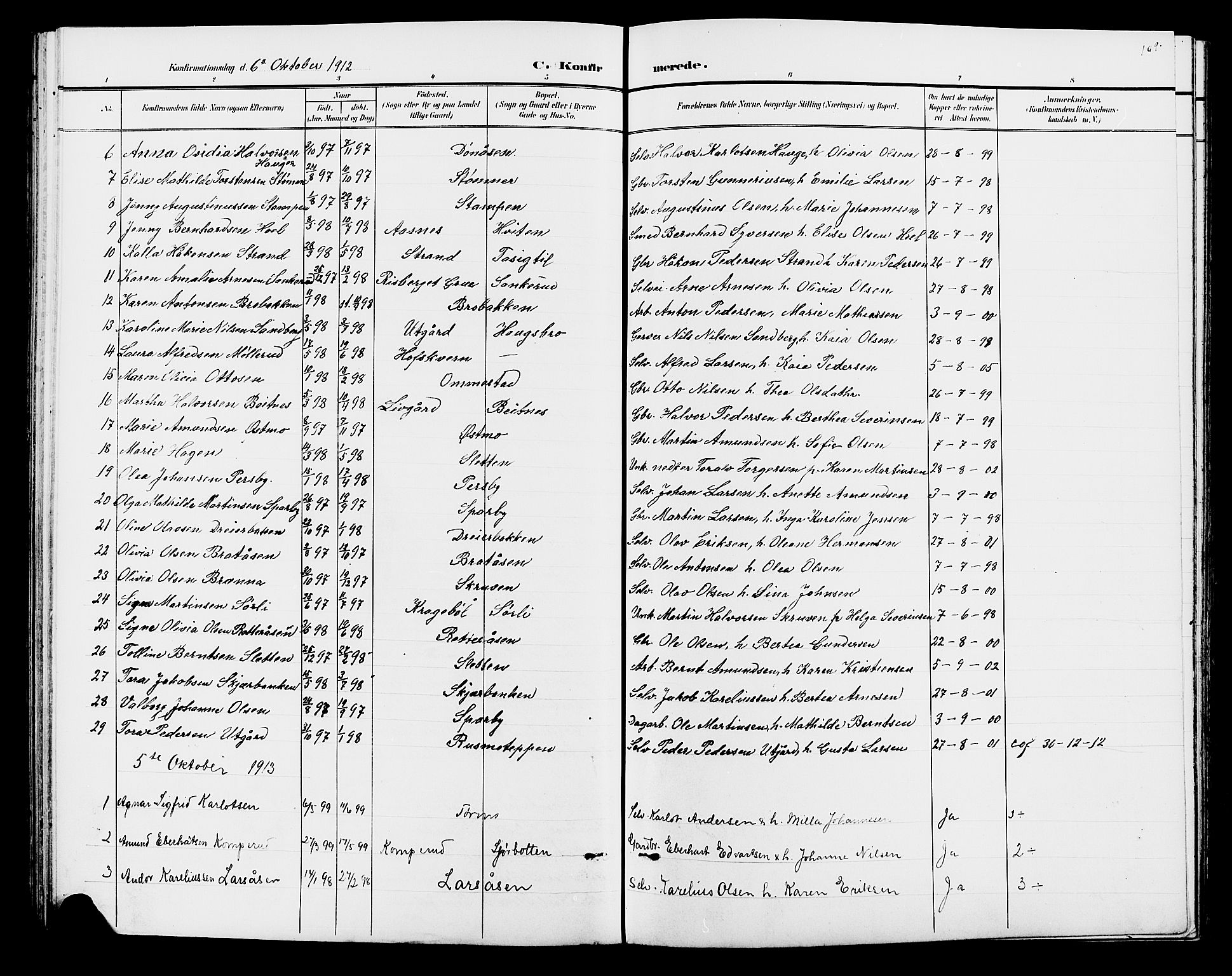 Hof prestekontor, AV/SAH-PREST-038/H/Ha/Hab/L0001: Parish register (copy) no. 1, 1895-1914, p. 109