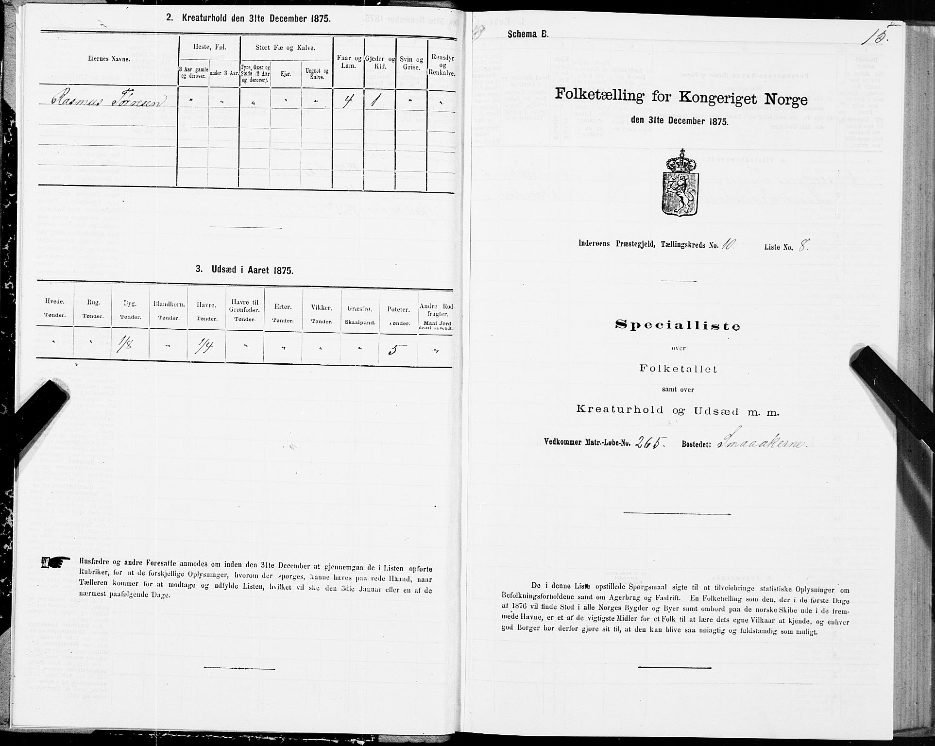 SAT, 1875 census for 1729P Inderøy, 1875, p. 6015