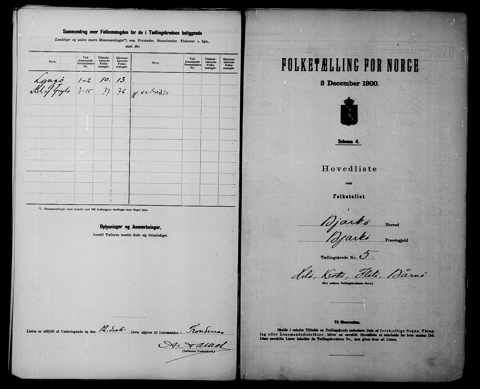 SATØ, 1900 census for Bjarkøy, 1900, p. 12