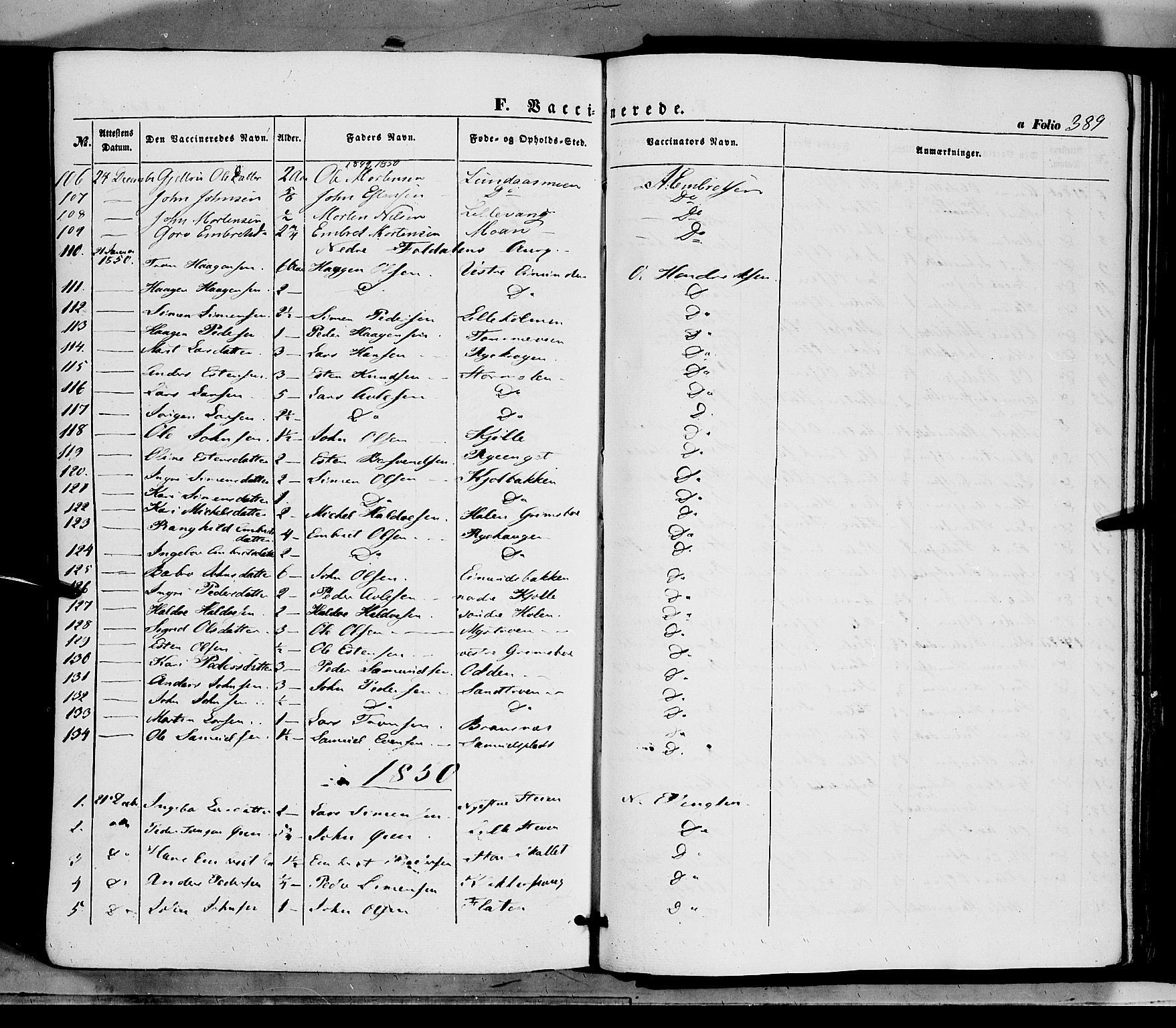 Tynset prestekontor, AV/SAH-PREST-058/H/Ha/Haa/L0020: Parish register (official) no. 20, 1848-1862, p. 389