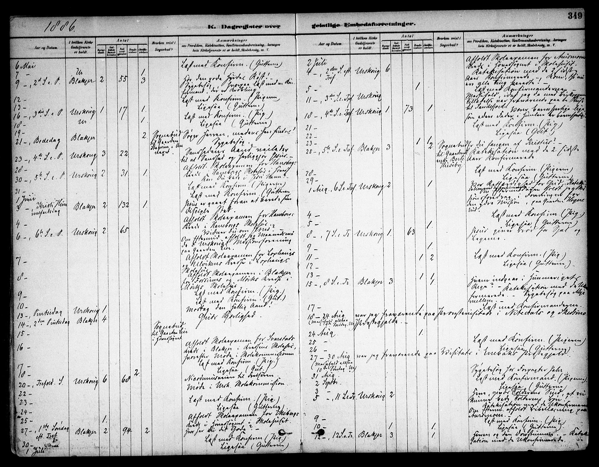 Aurskog prestekontor Kirkebøker, AV/SAO-A-10304a/F/Fa/L0008: Parish register (official) no. I 8, 1878-1937, p. 349