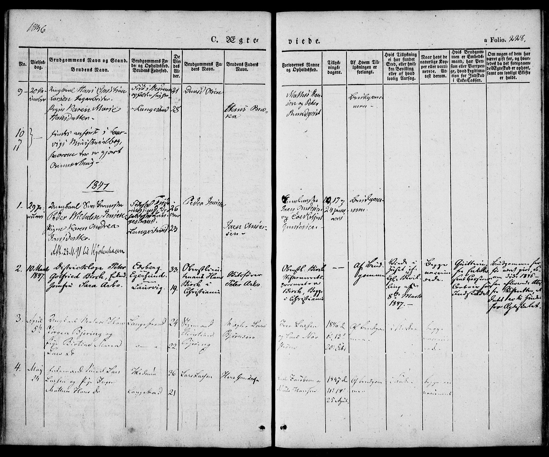 Larvik kirkebøker, AV/SAKO-A-352/F/Fb/L0003: Parish register (official) no. II 3, 1842-1856, p. 228