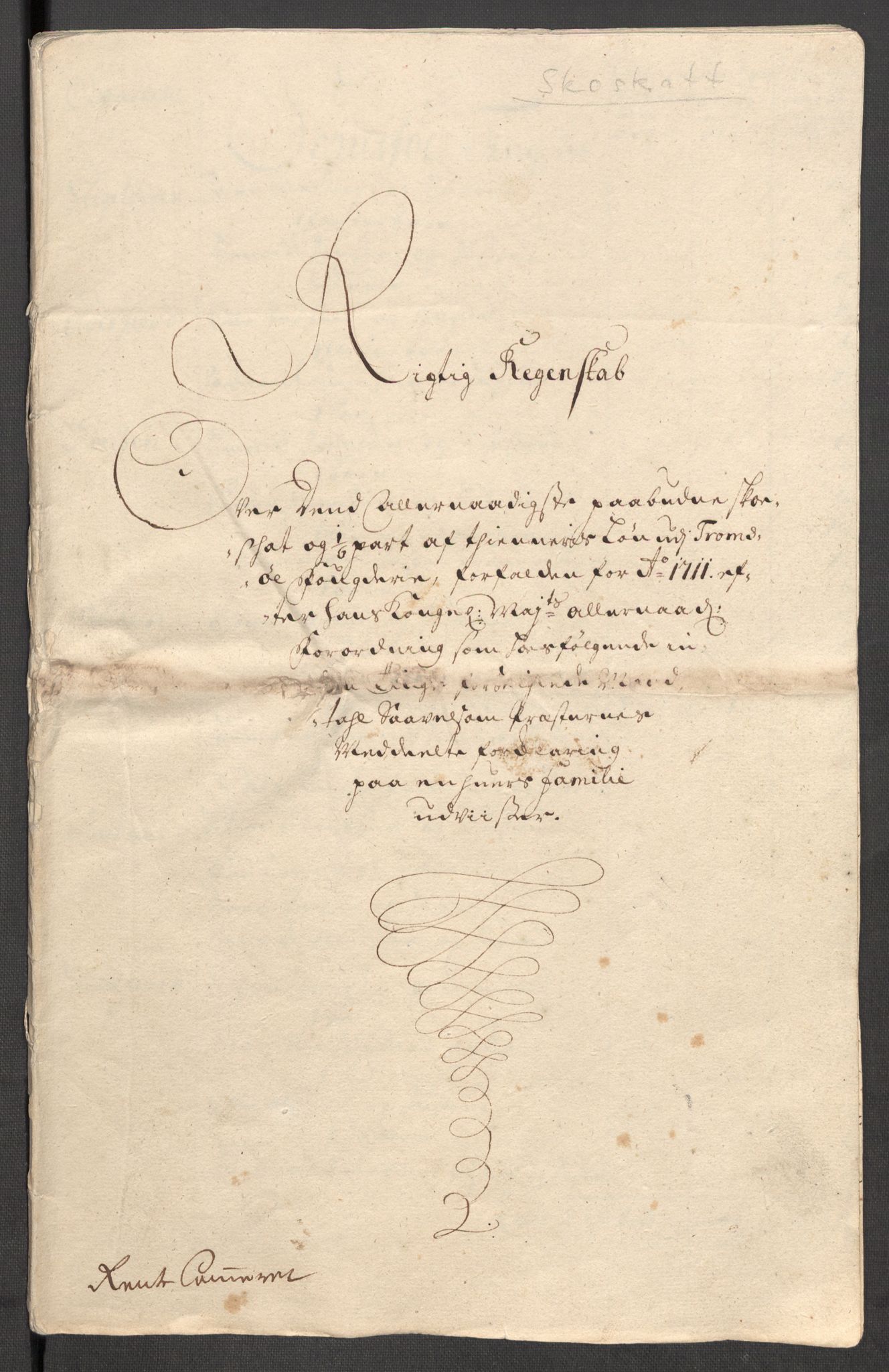 Rentekammeret inntil 1814, Reviderte regnskaper, Fogderegnskap, AV/RA-EA-4092/R68/L4758: Fogderegnskap Senja og Troms, 1711-1712, p. 112