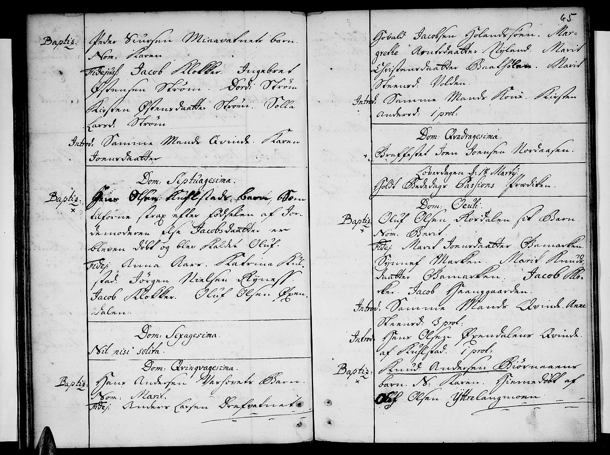 Ministerialprotokoller, klokkerbøker og fødselsregistre - Nordland, SAT/A-1459/820/L0282: Parish register (official) no. 820A03, 1720-1726, p. 65