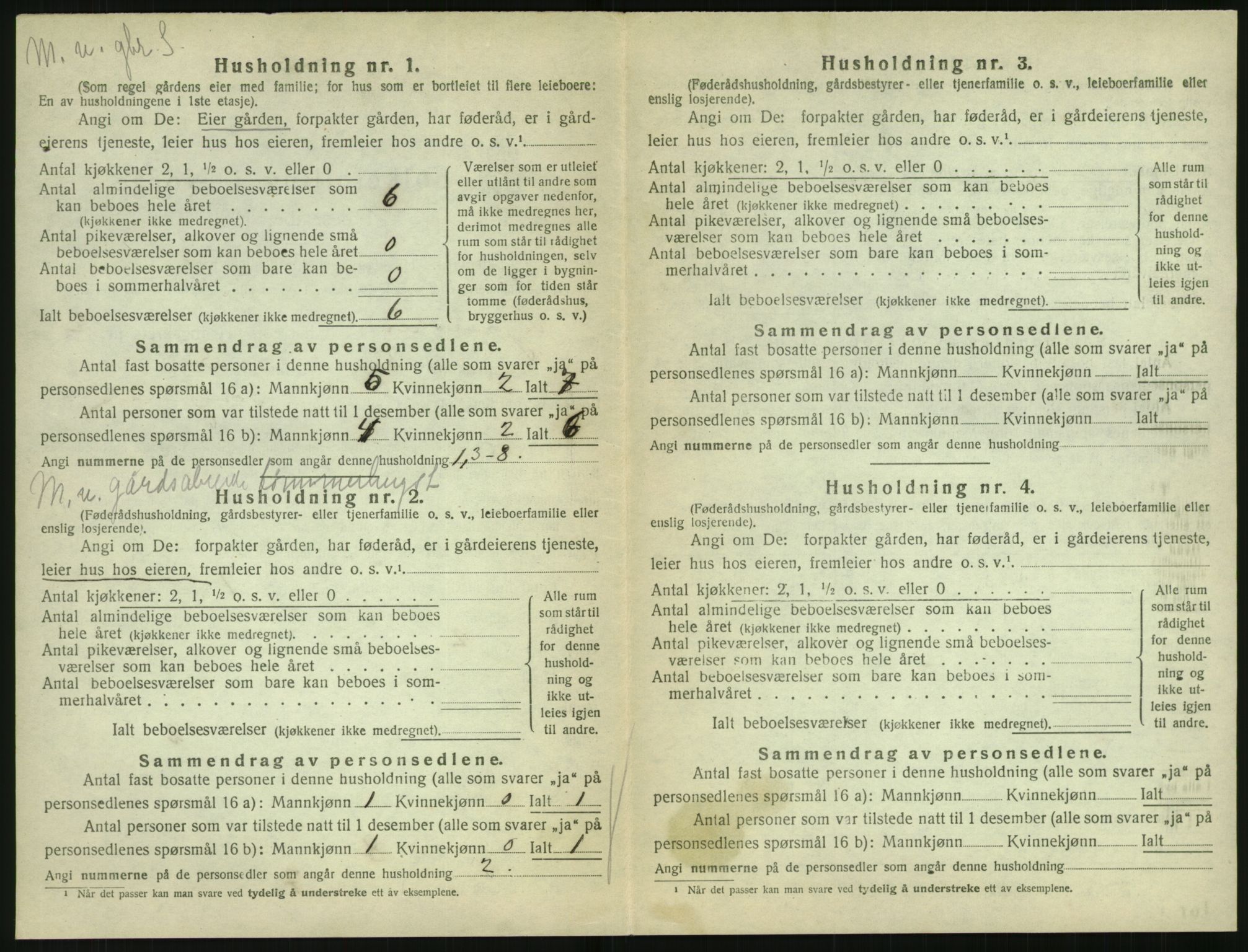 SAK, 1920 census for Vegårshei, 1920, p. 183