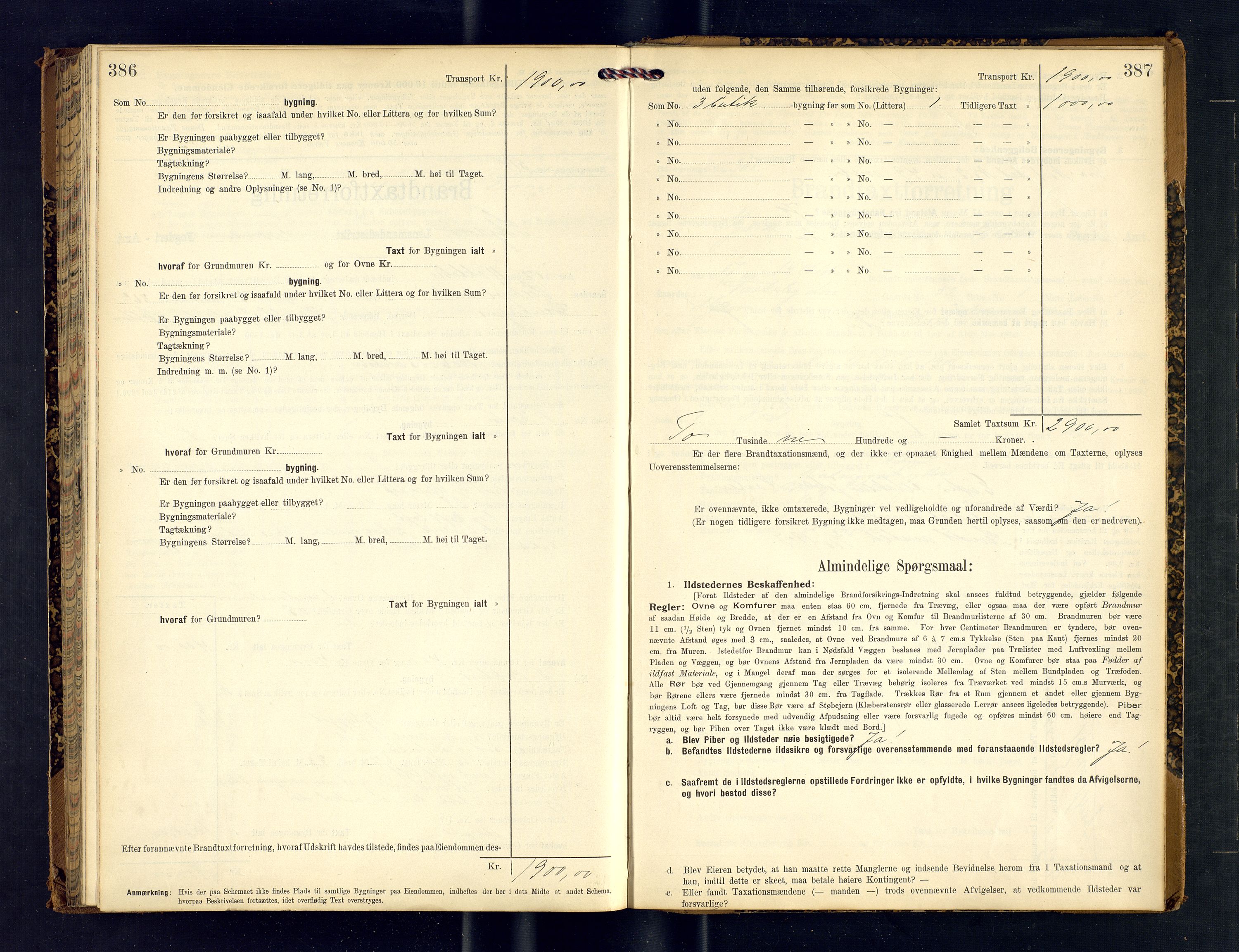 Skjervøy lensmannskontor, SATØ/SATØ-63/F/Fu/Fub/L0245: Branntakstprotokoll (S), 1903-1907, p. 386-387