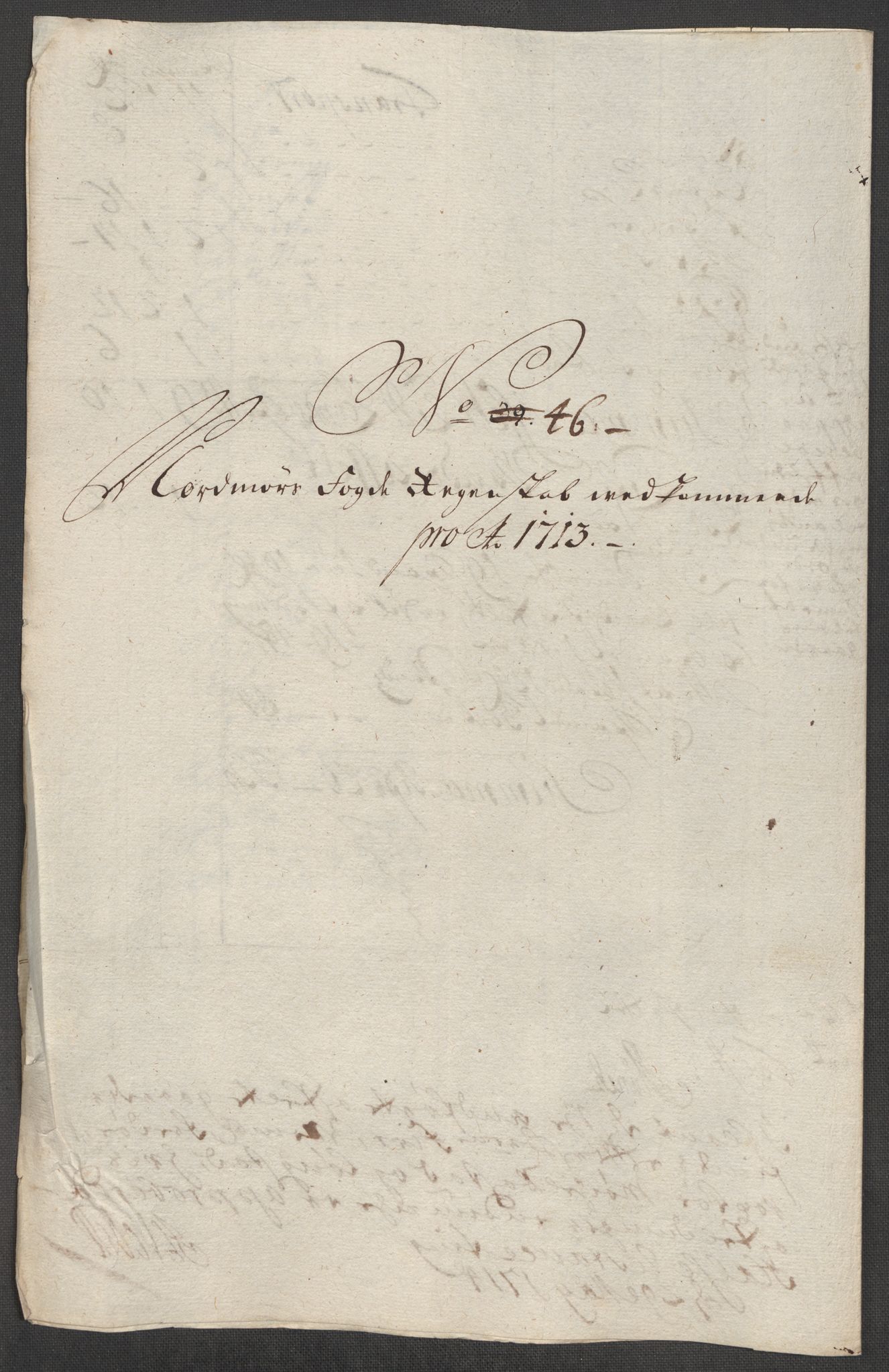 Rentekammeret inntil 1814, Reviderte regnskaper, Fogderegnskap, AV/RA-EA-4092/R56/L3747: Fogderegnskap Nordmøre, 1713, p. 244