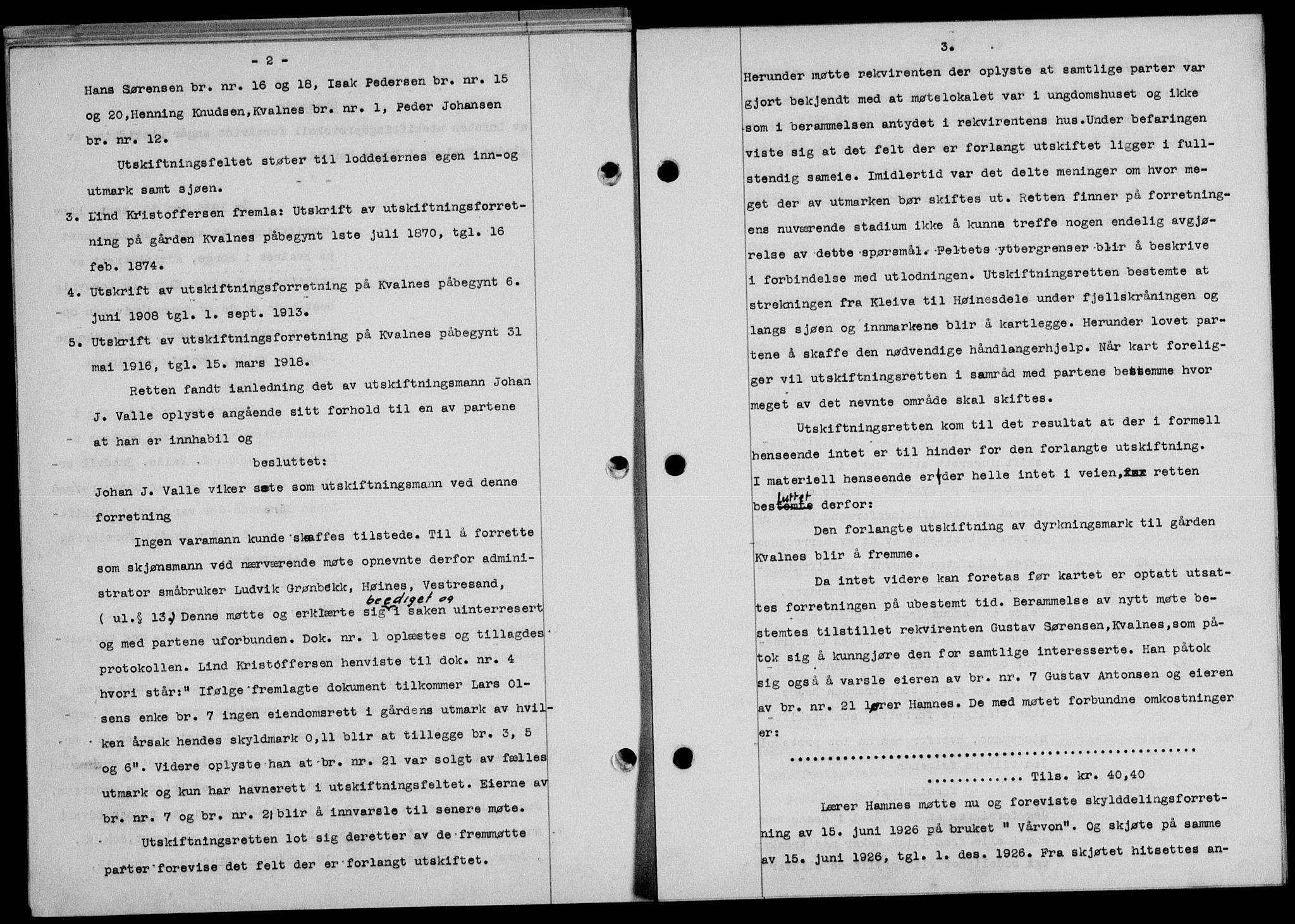 Lofoten sorenskriveri, SAT/A-0017/1/2/2C/L0008a: Mortgage book no. 8a, 1940-1941, Diary no: : 340/1941