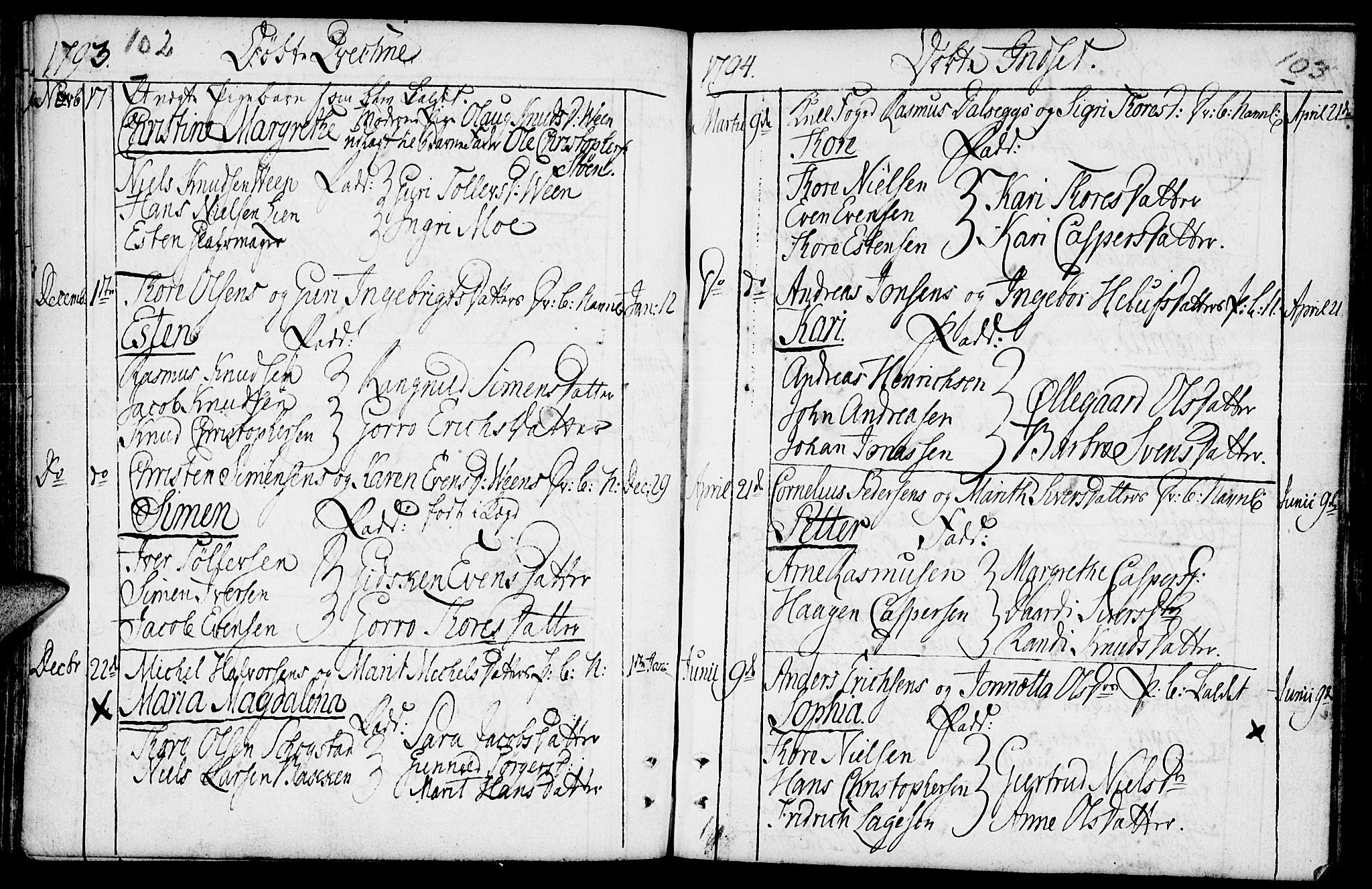 Kvikne prestekontor, SAH/PREST-064/H/Ha/Haa/L0003: Parish register (official) no. 3, 1785-1814, p. 102-103