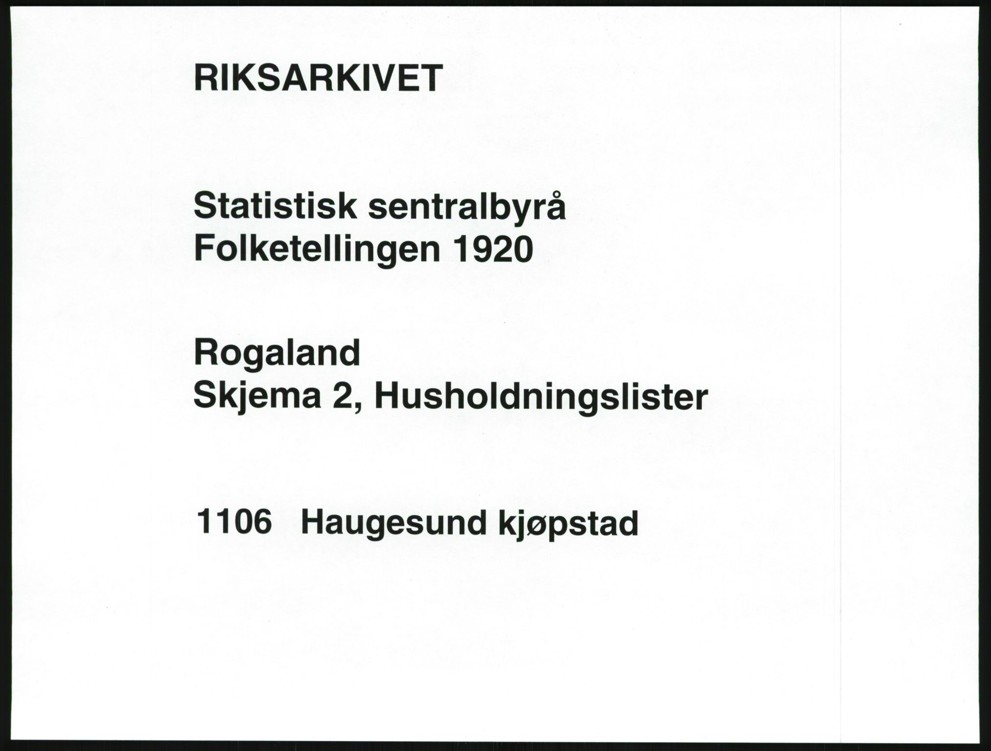 SAST, 1920 census for Haugesund, 1920, p. 3857