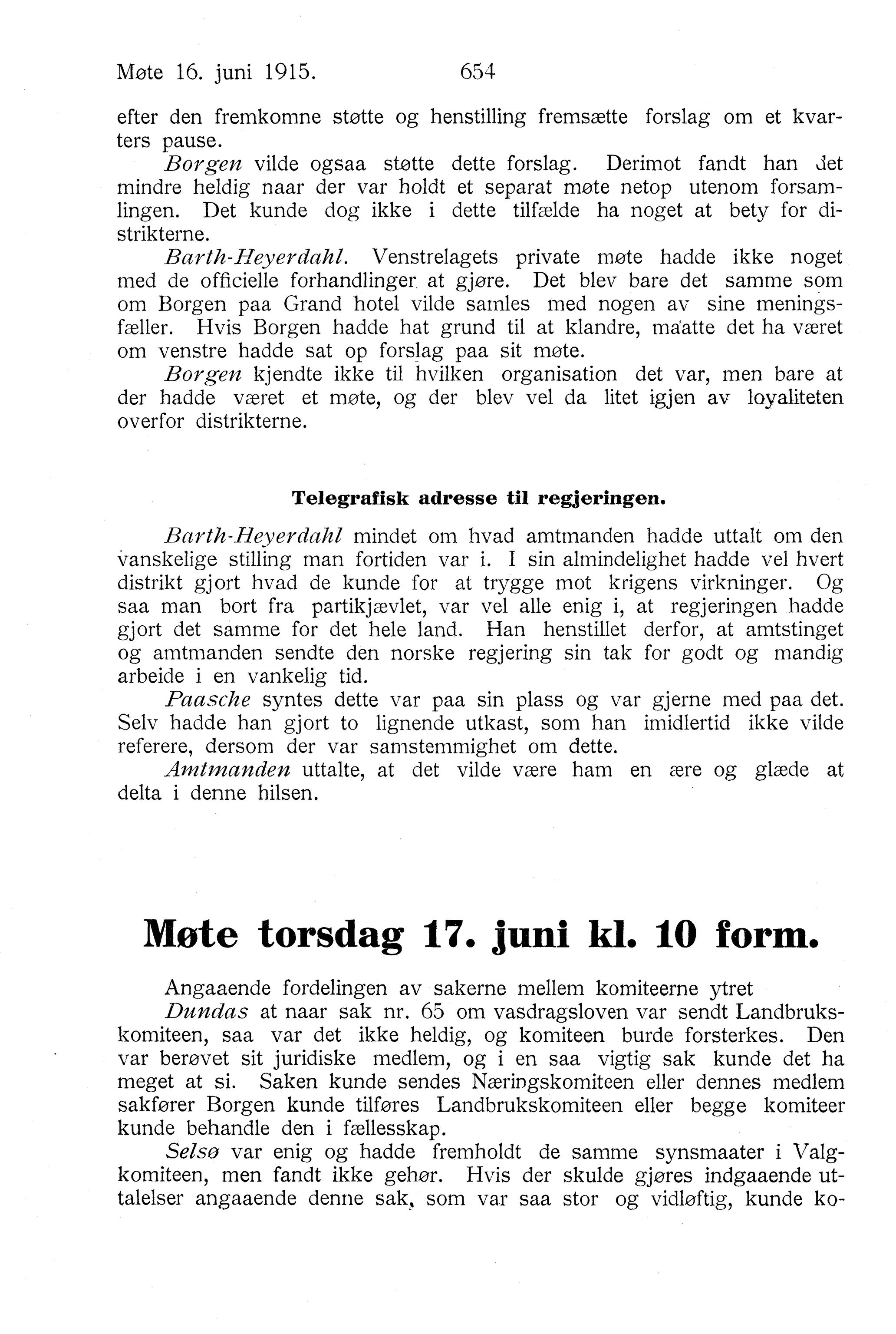 Nordland Fylkeskommune. Fylkestinget, AIN/NFK-17/176/A/Ac/L0038: Fylkestingsforhandlinger 1915, 1915, p. 654
