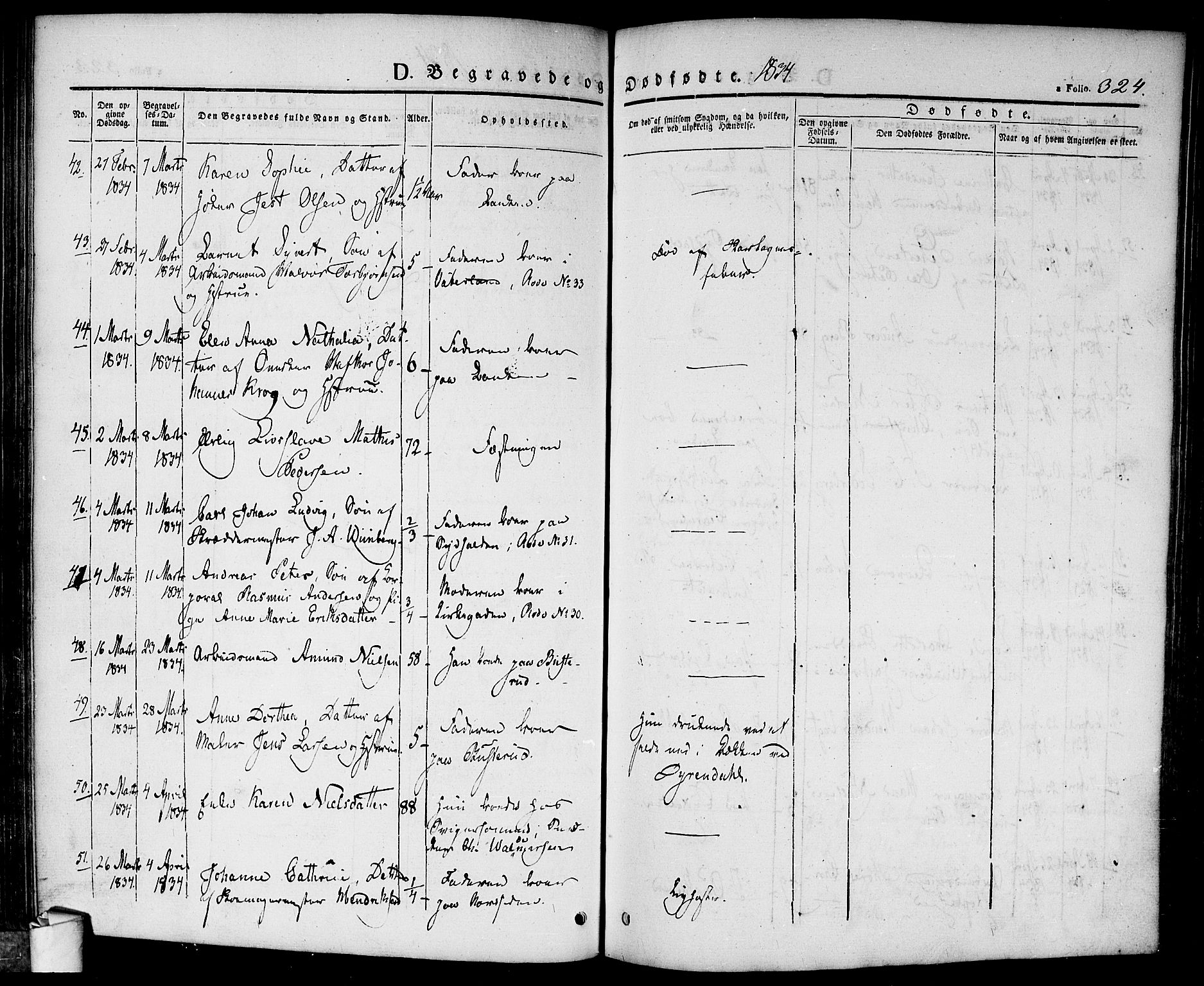 Halden prestekontor Kirkebøker, AV/SAO-A-10909/F/Fa/L0005: Parish register (official) no. I 5, 1834-1845, p. 324