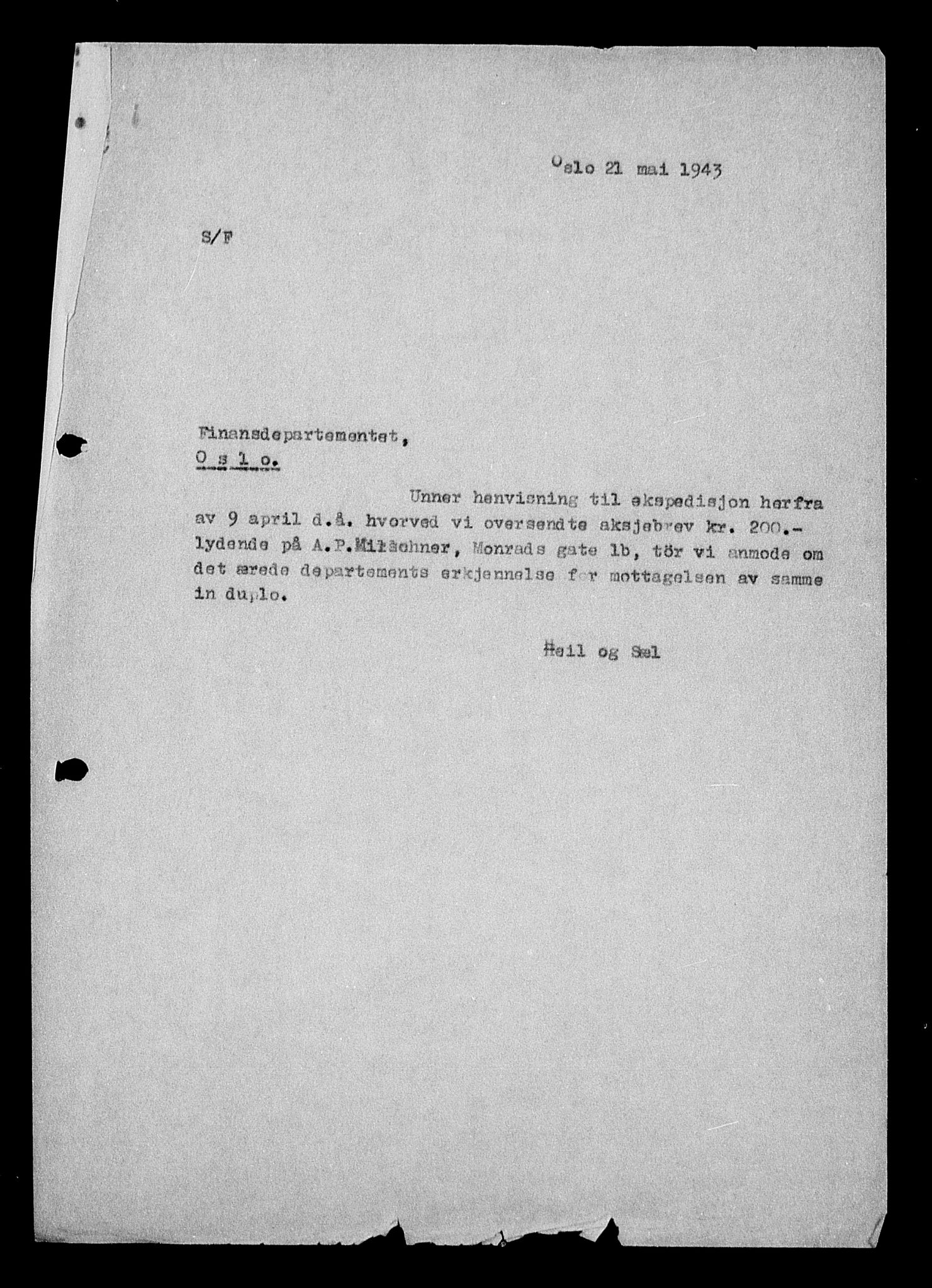 Justisdepartementet, Tilbakeføringskontoret for inndratte formuer, AV/RA-S-1564/H/Hc/Hcc/L0951: --, 1945-1947, p. 400