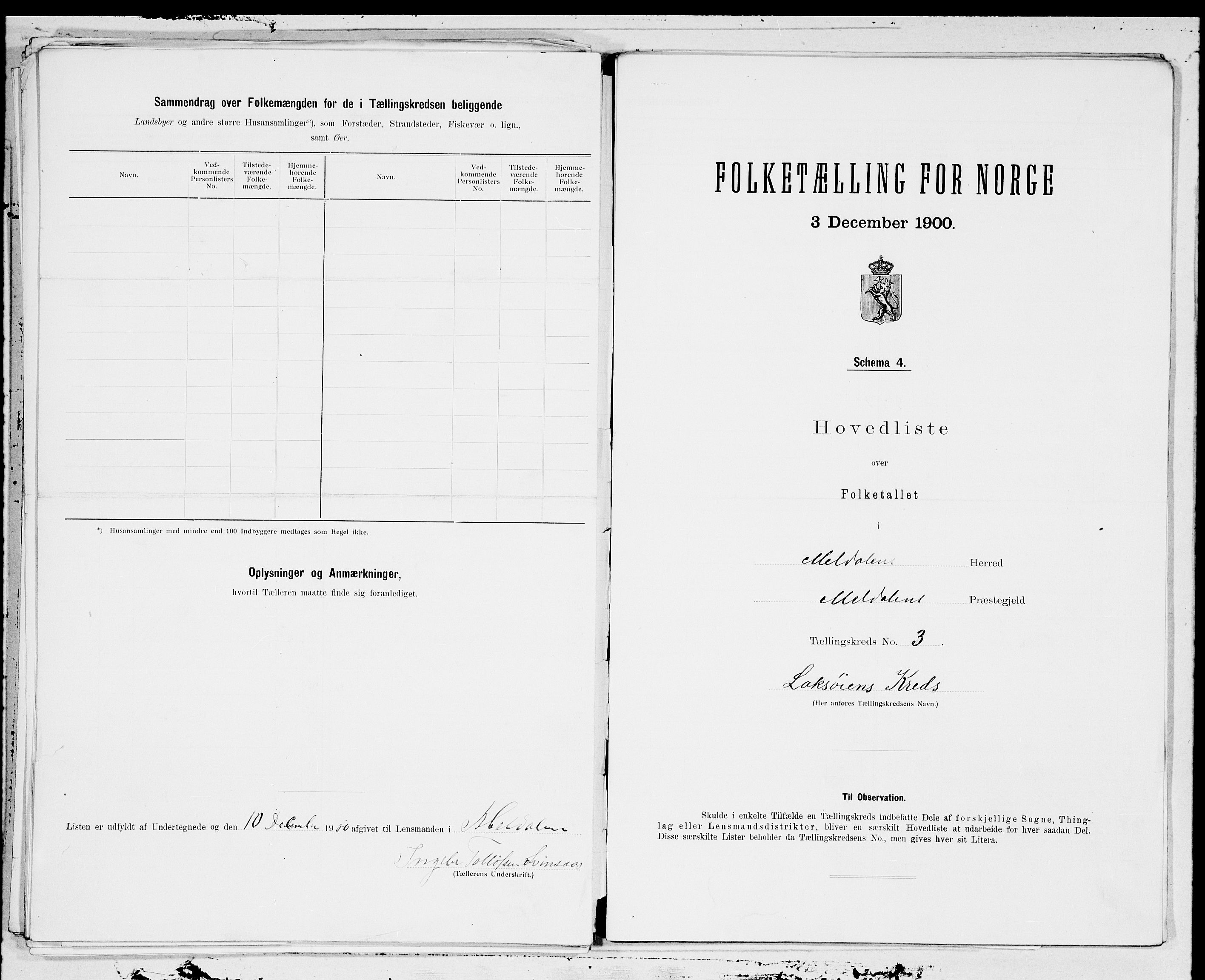 SAT, 1900 census for Meldal, 1900, p. 6