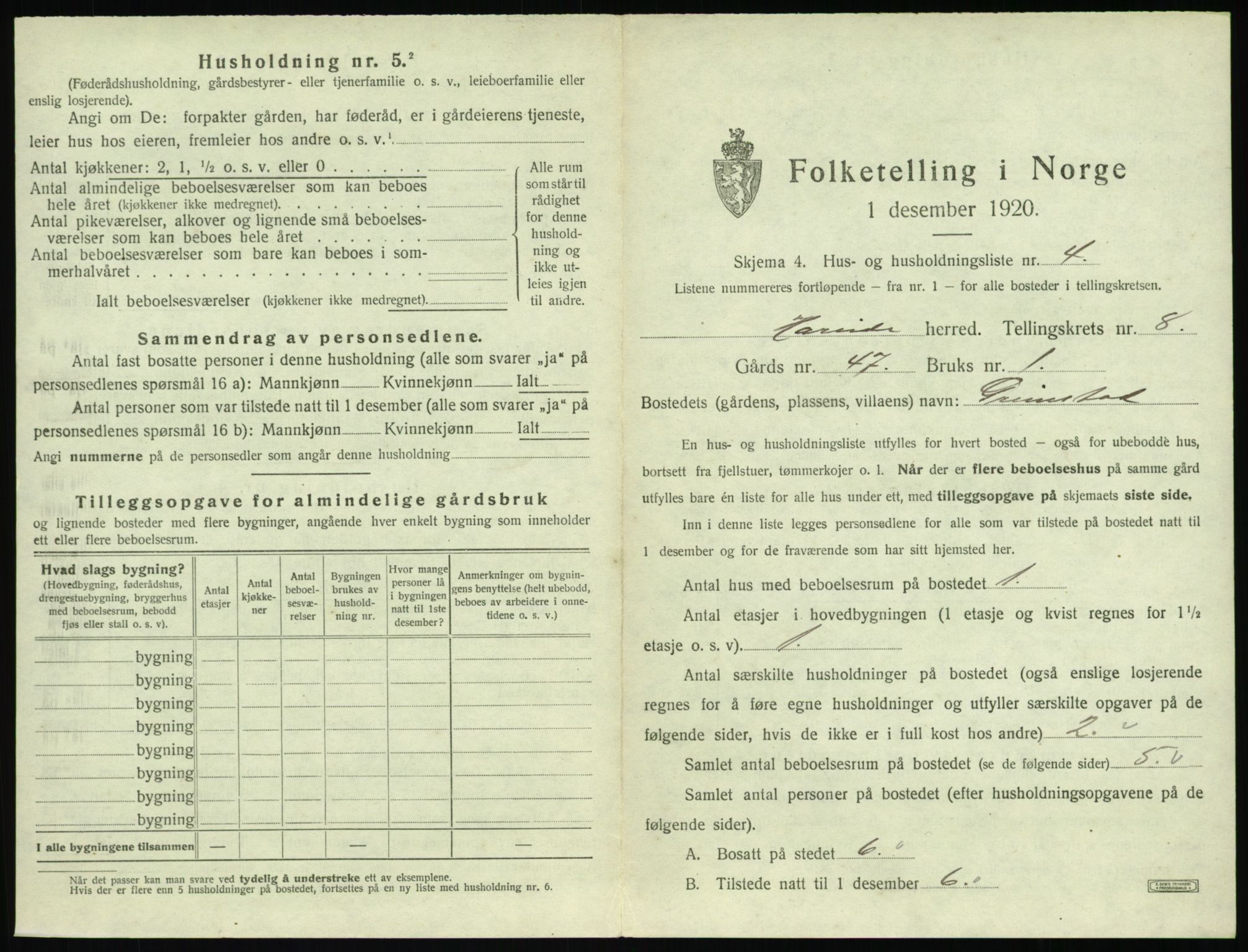 SAT, 1920 census for Hareid, 1920, p. 389