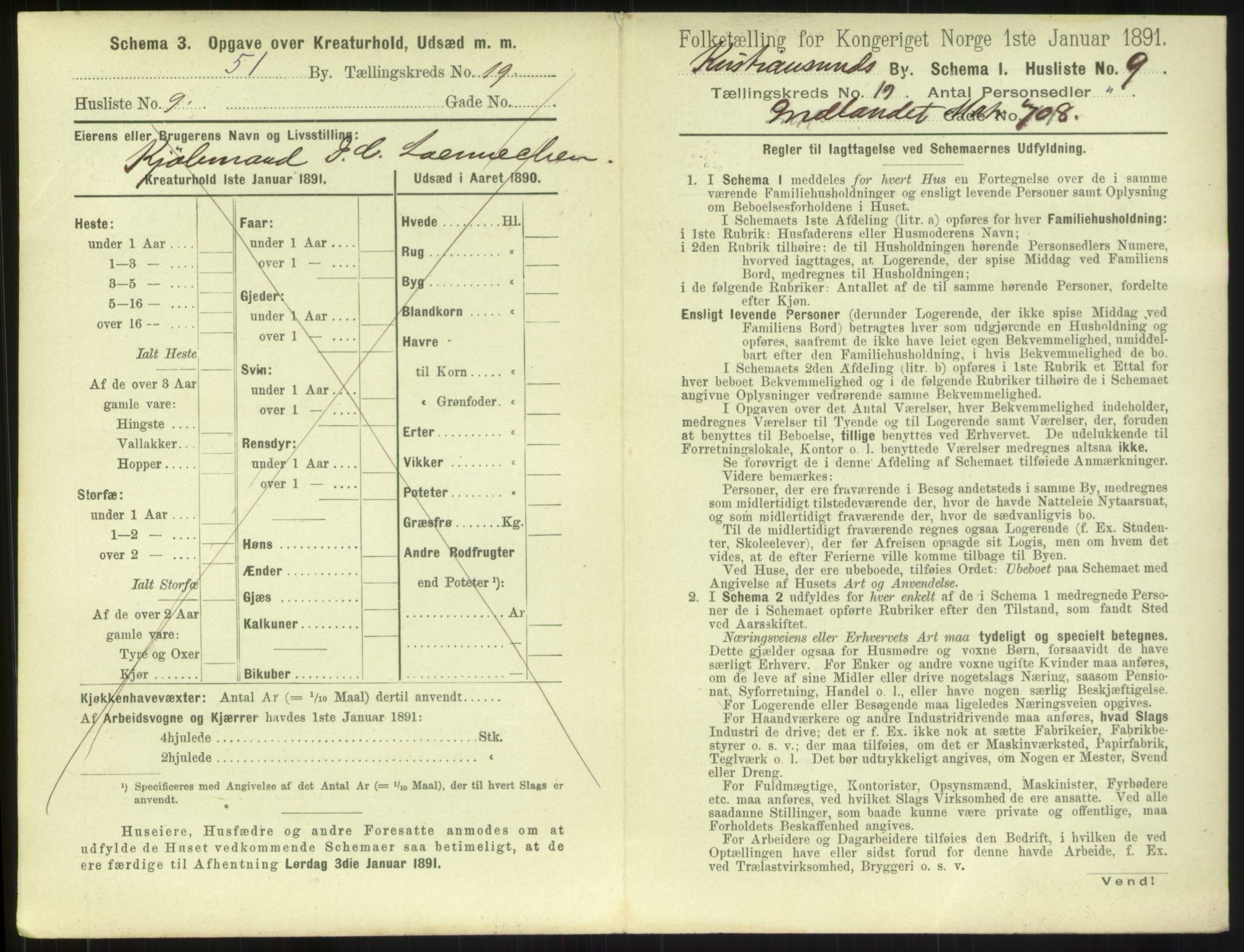 RA, 1891 census for 1503 Kristiansund, 1891, p. 1950