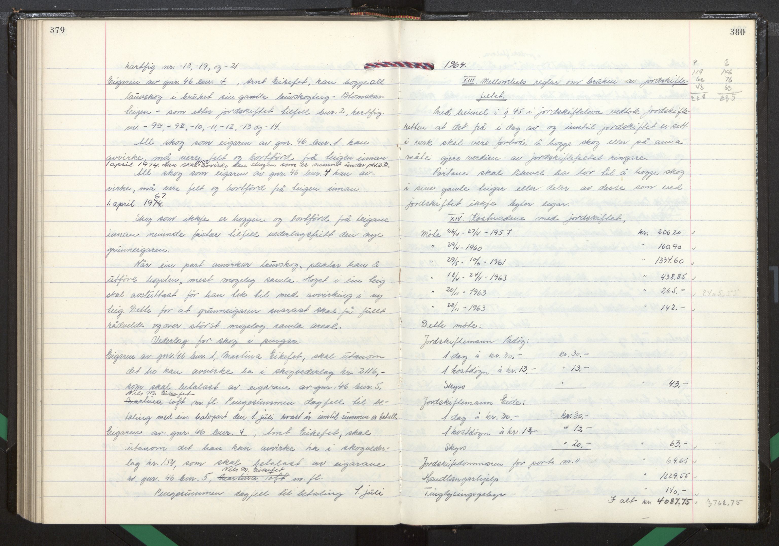 Hordaland jordskiftedøme - I Nordhordland jordskiftedistrikt, AV/SAB-A-6801/A/Aa/L0055: Forhandlingsprotokoll, 1961-1963, p. 379-380