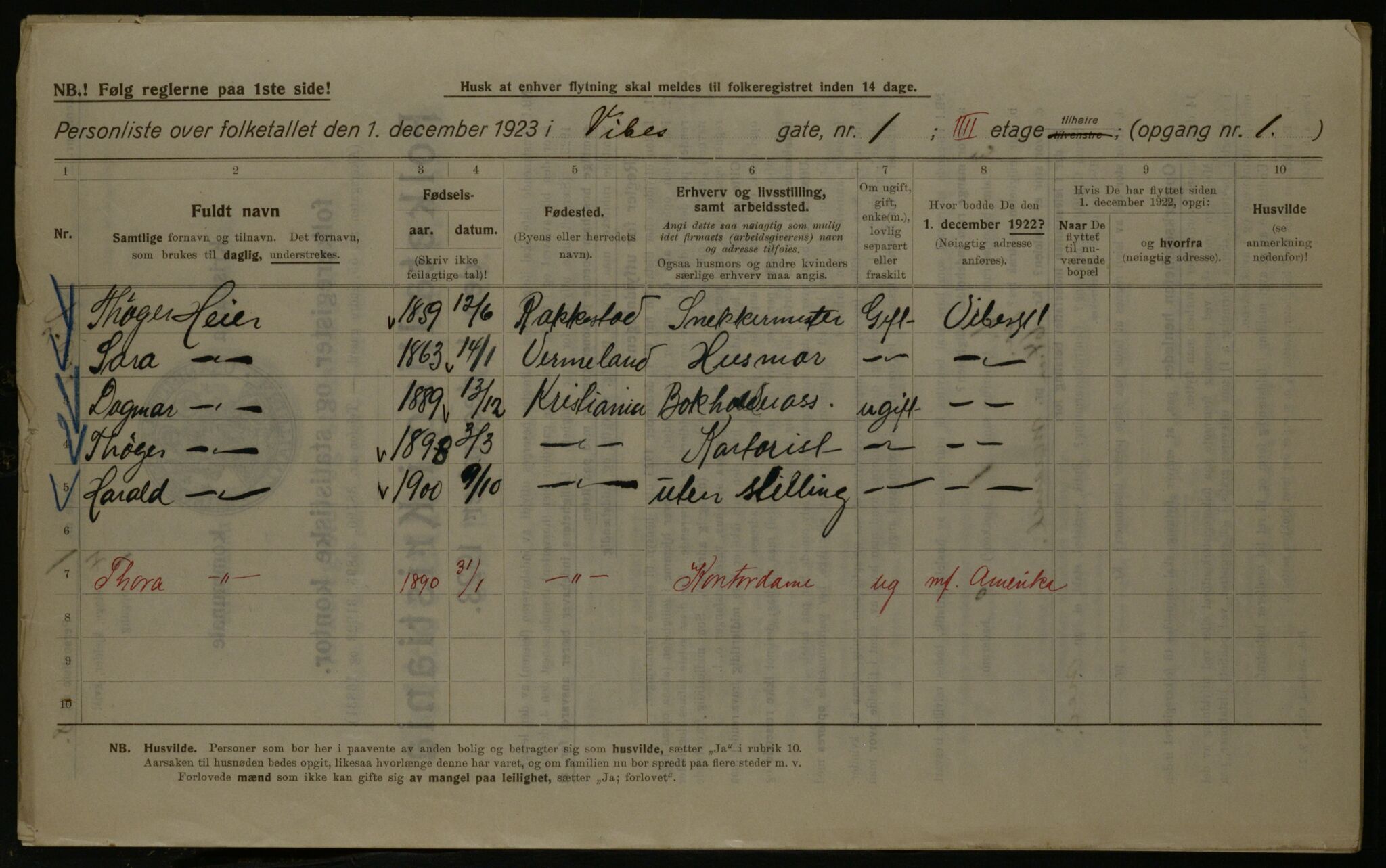 OBA, Municipal Census 1923 for Kristiania, 1923, p. 135388