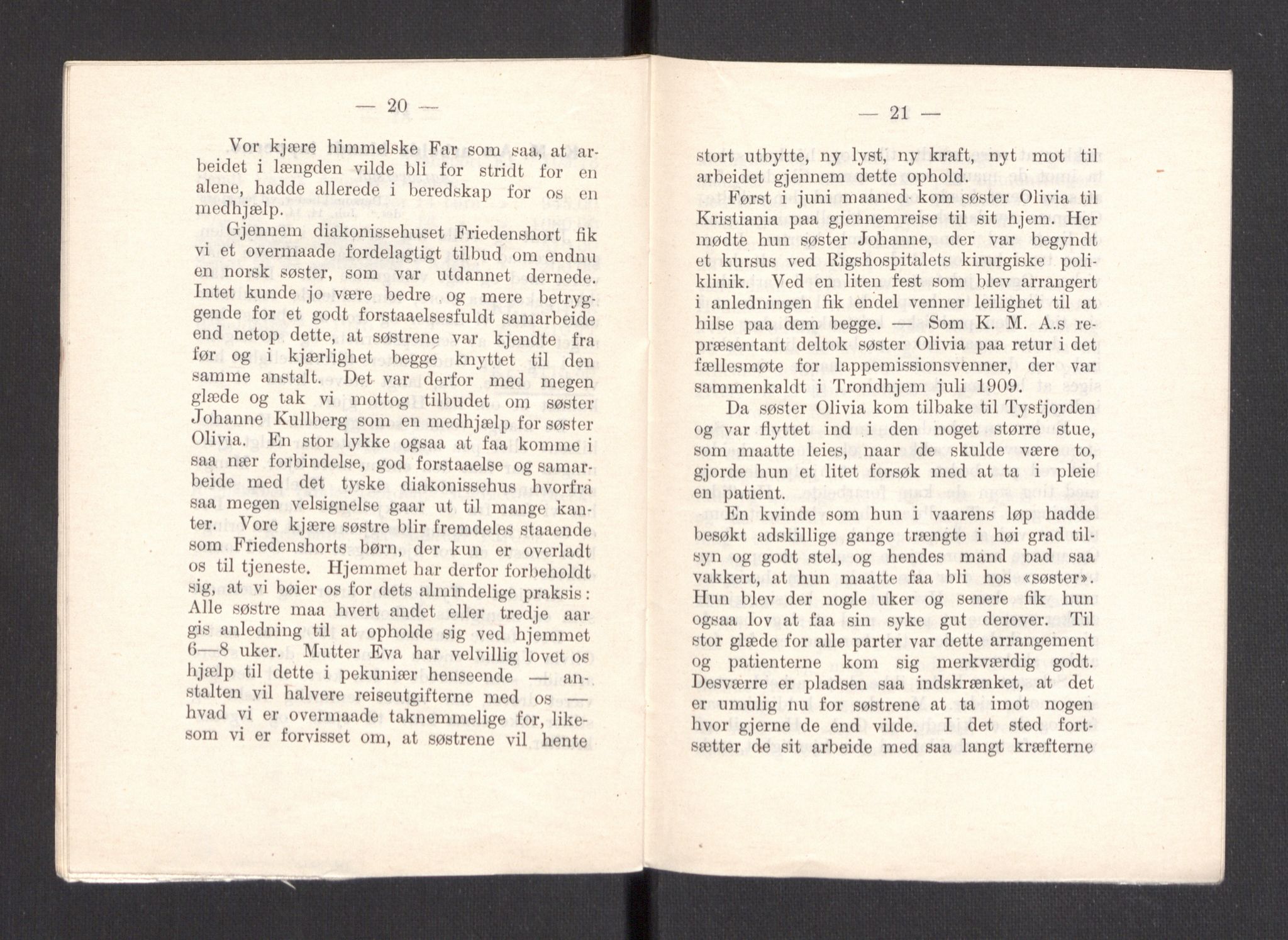 Kvinnelige Misjonsarbeidere, AV/RA-PA-0699/F/Fa/L0001/0007: -- / Årsmeldinger, trykte, 1906-1915