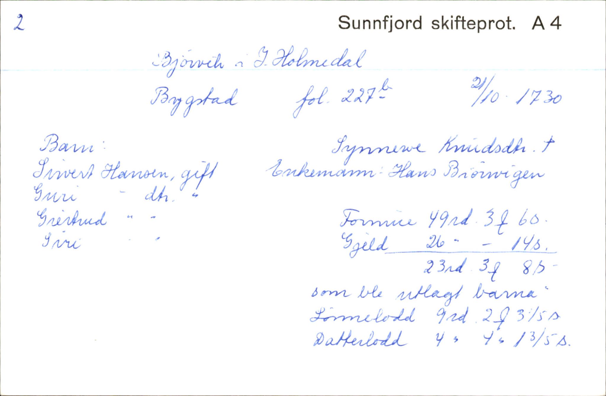 Skiftekort ved Statsarkivet i Bergen, SAB/SKIFTEKORT/003/L0003: Skifteprotokoll nr. 4-5, 1737-1751, p. 233