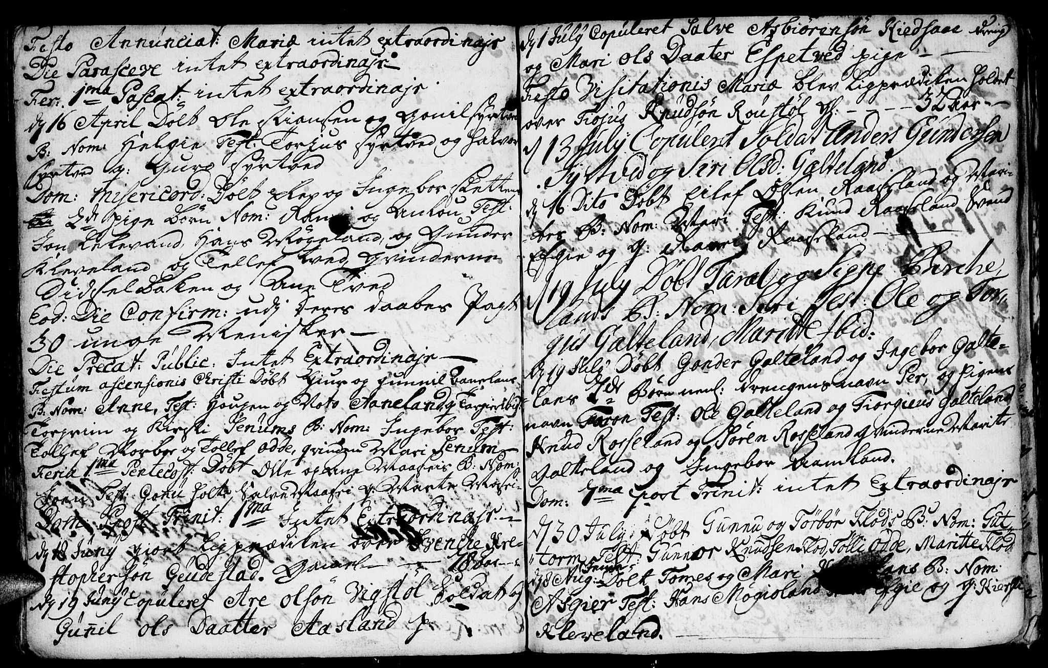 Evje sokneprestkontor, SAK/1111-0008/F/Fa/Faa/L0001: Parish register (official) no. A 1, 1705-1760, p. 132