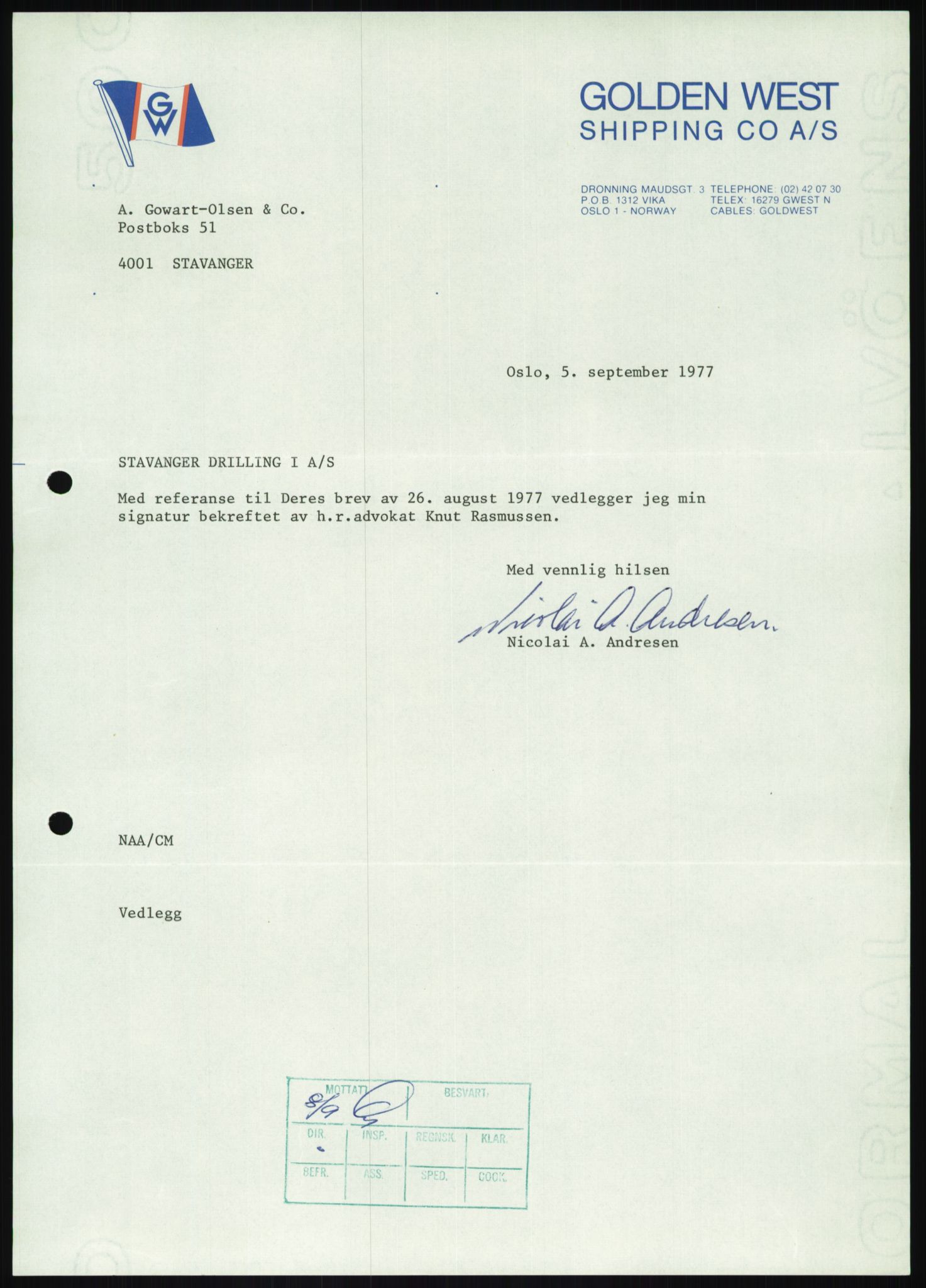 Pa 1503 - Stavanger Drilling AS, AV/SAST-A-101906/D/L0006: Korrespondanse og saksdokumenter, 1974-1984, p. 1303