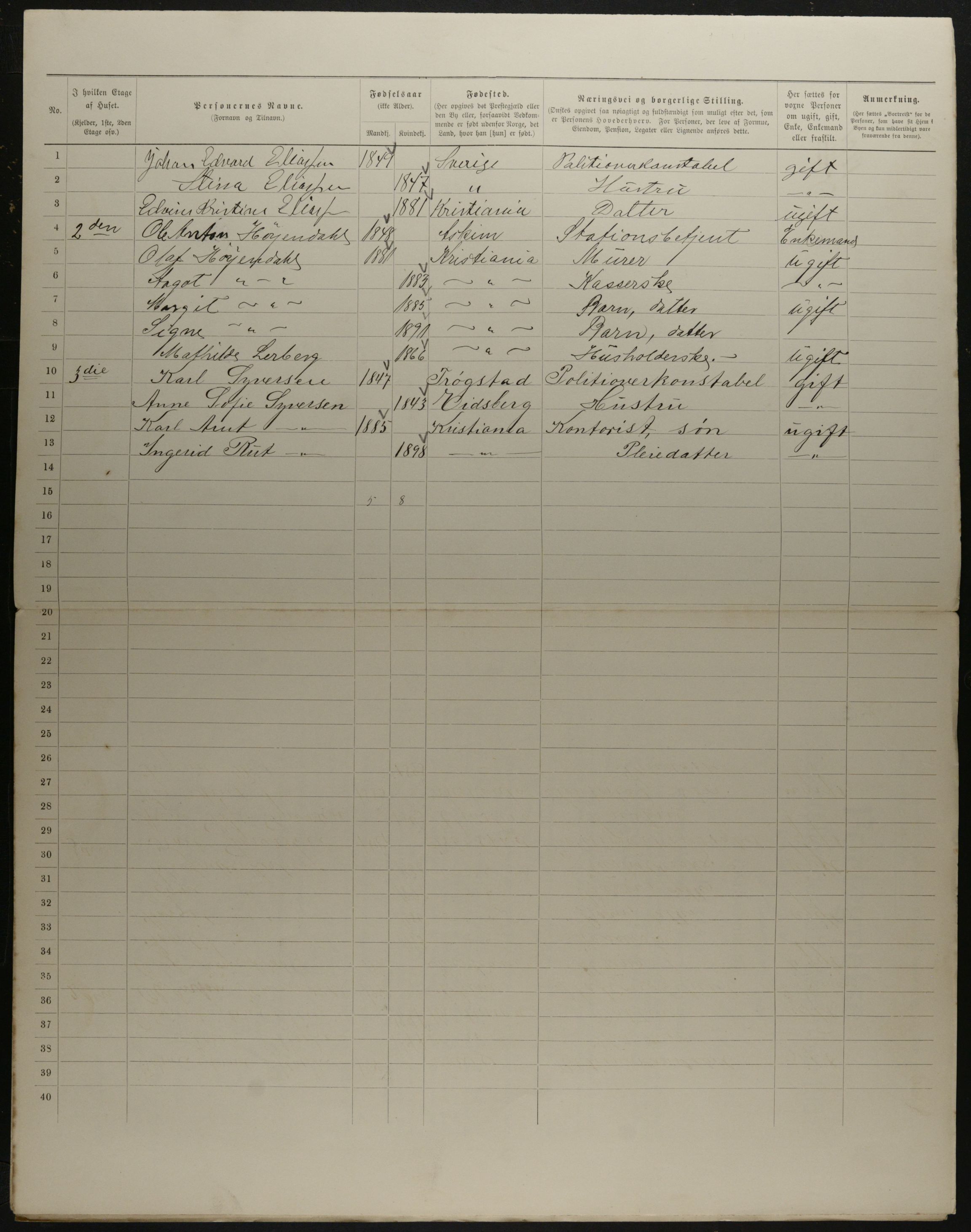 OBA, Municipal Census 1901 for Kristiania, 1901, p. 17755