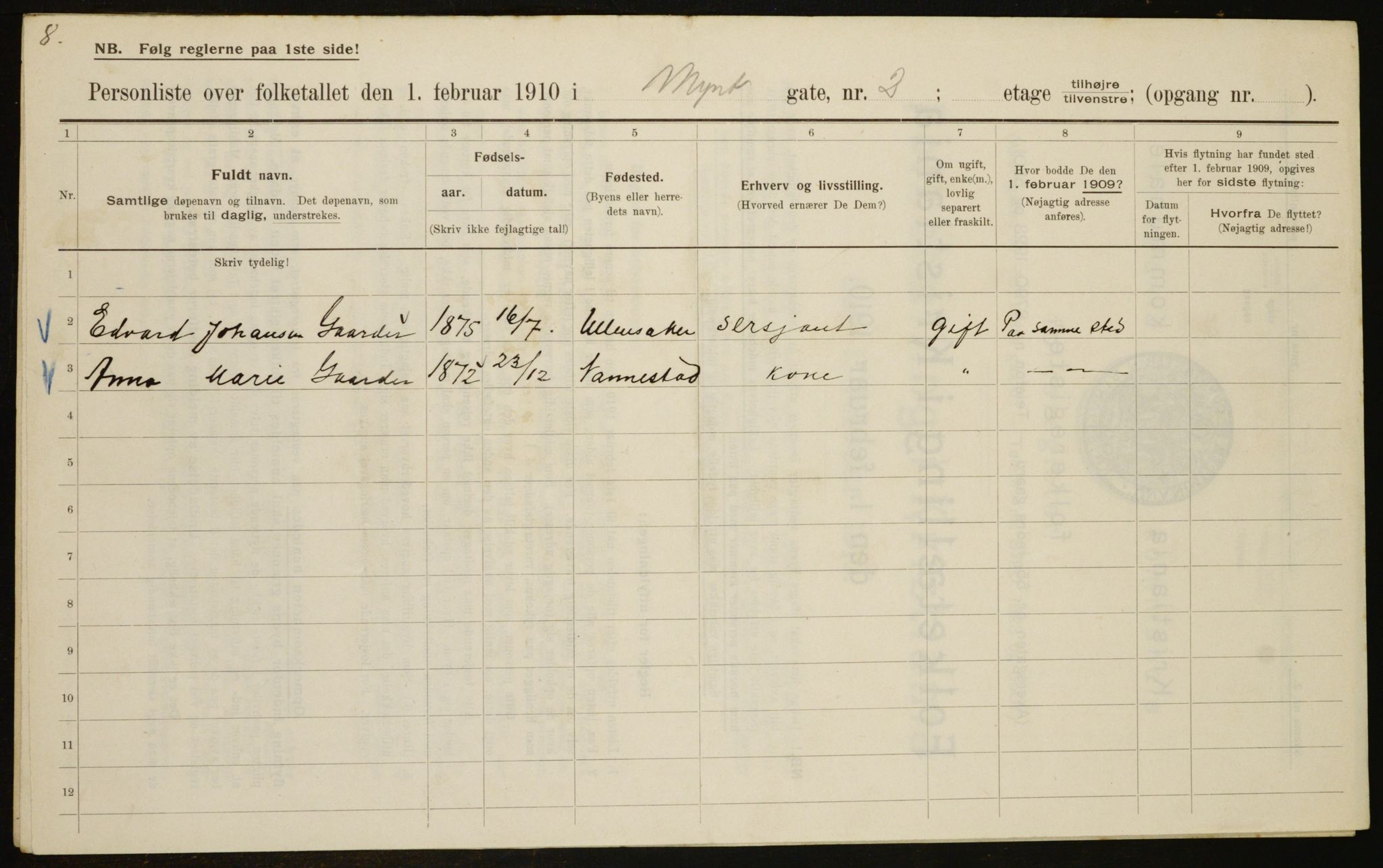 OBA, Municipal Census 1910 for Kristiania, 1910, p. 65980