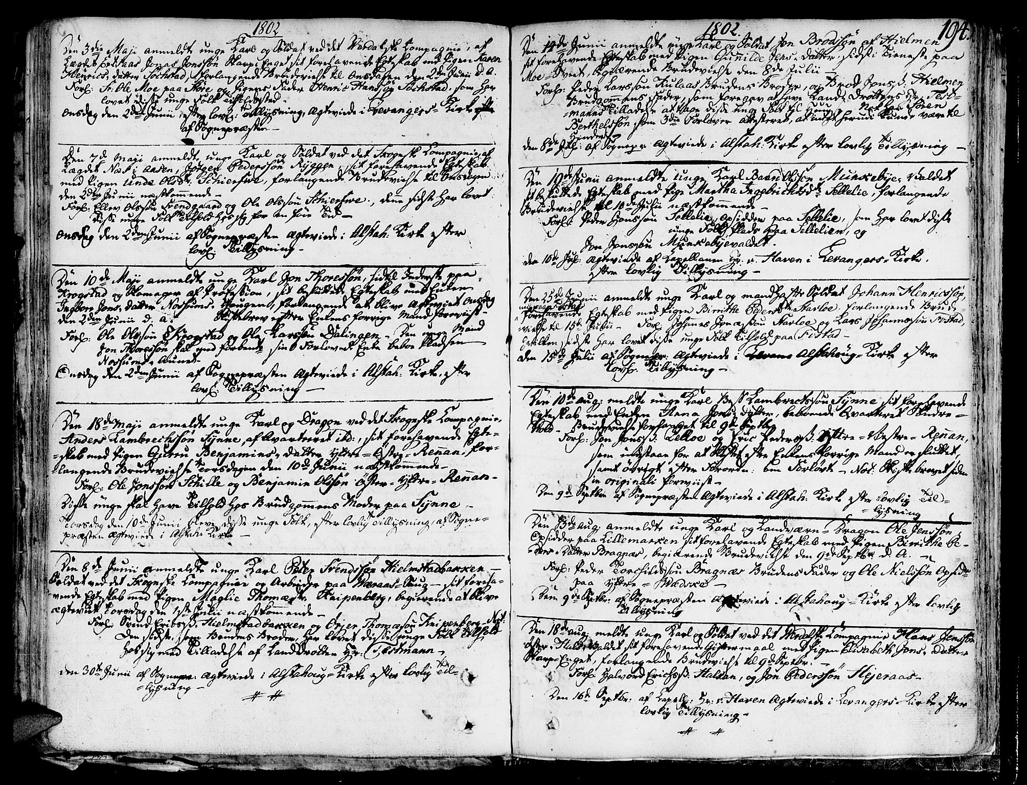 Ministerialprotokoller, klokkerbøker og fødselsregistre - Nord-Trøndelag, SAT/A-1458/717/L0142: Parish register (official) no. 717A02 /1, 1783-1809, p. 194