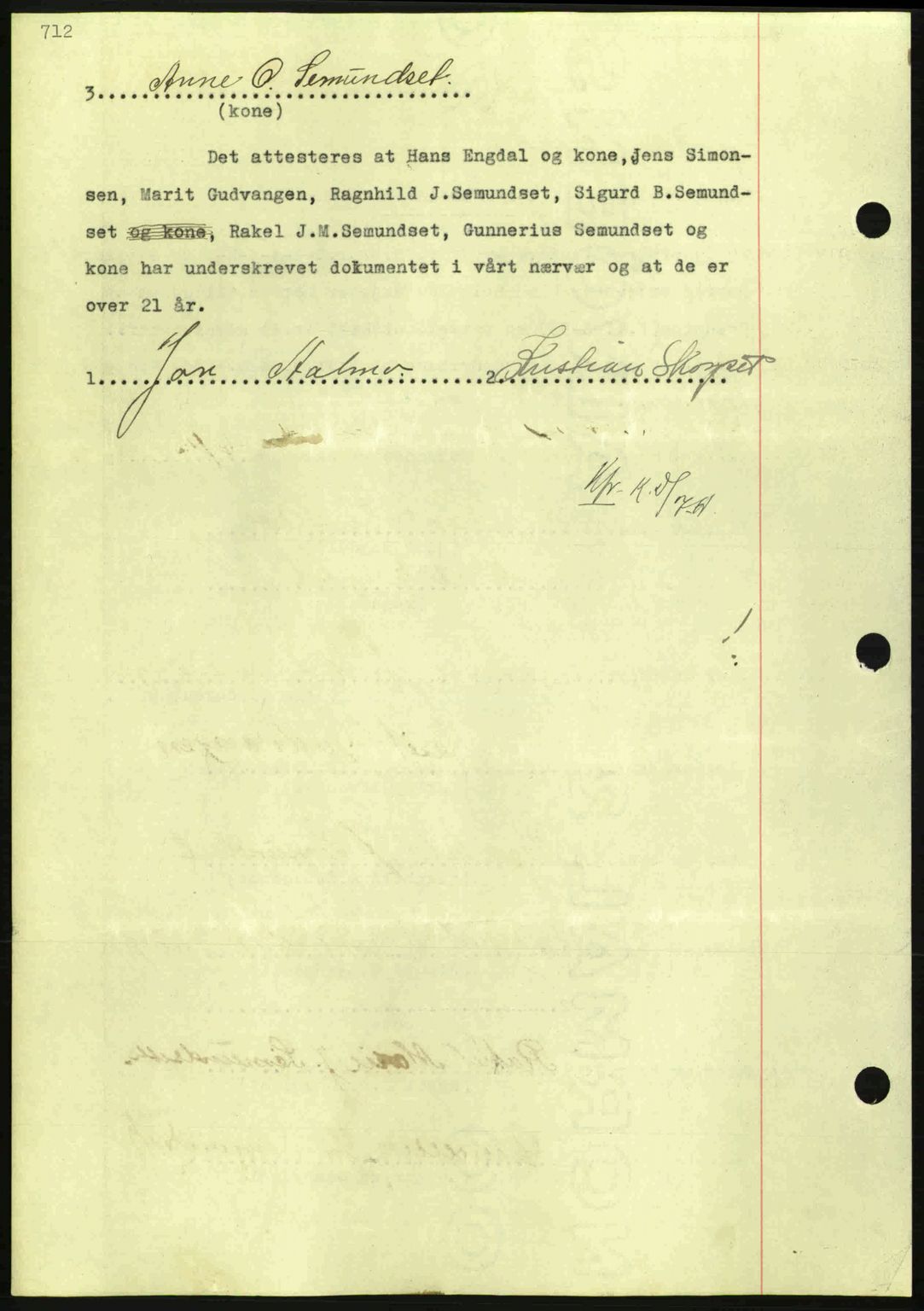 Nordmøre sorenskriveri, AV/SAT-A-4132/1/2/2Ca: Mortgage book no. A82, 1937-1938, Diary no: : 3045/1937