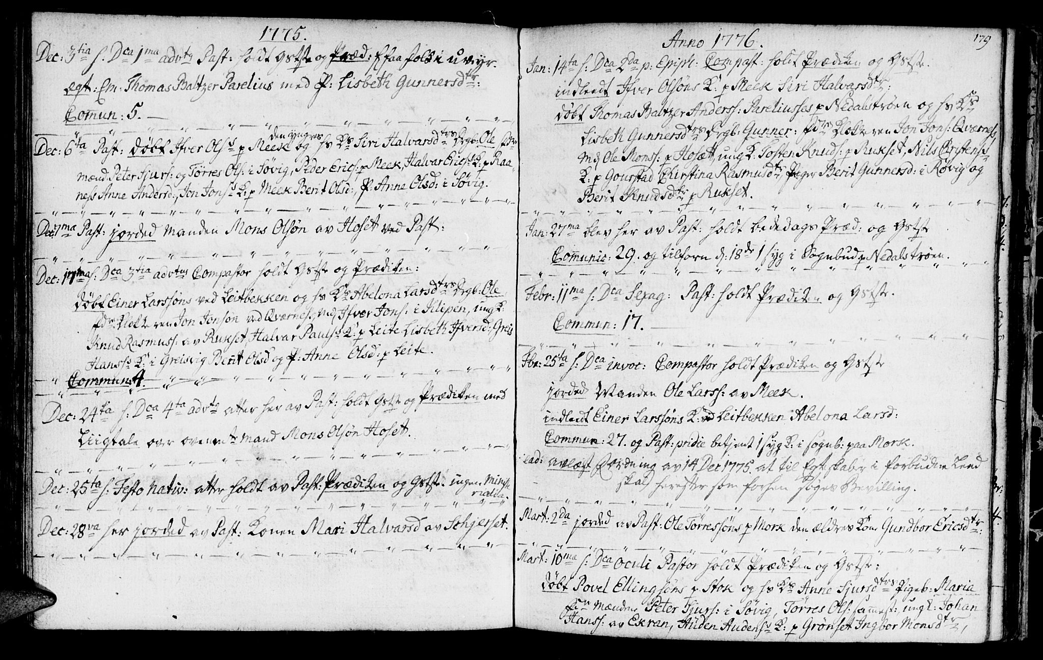 Ministerialprotokoller, klokkerbøker og fødselsregistre - Møre og Romsdal, SAT/A-1454/568/L0798: Parish register (official) no. 568A07, 1753-1780, p. 178-179