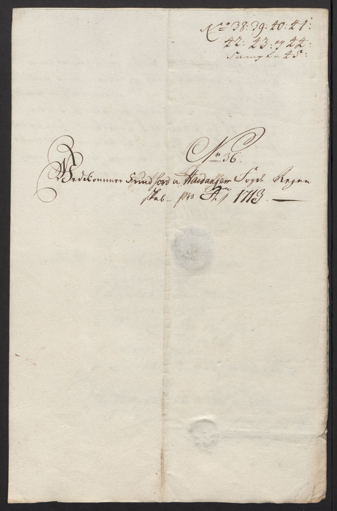 Rentekammeret inntil 1814, Reviderte regnskaper, Fogderegnskap, AV/RA-EA-4092/R48/L2989: Fogderegnskap Sunnhordland og Hardanger, 1713, p. 252