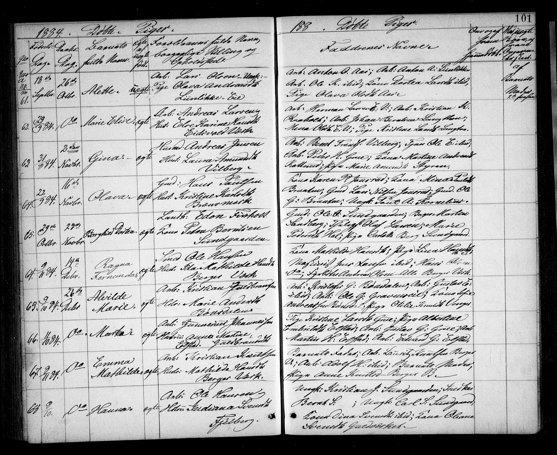 Eidsvoll prestekontor Kirkebøker, AV/SAO-A-10888/G/Ga/L0005: Parish register (copy) no. I 5, 1884-1894, p. 101