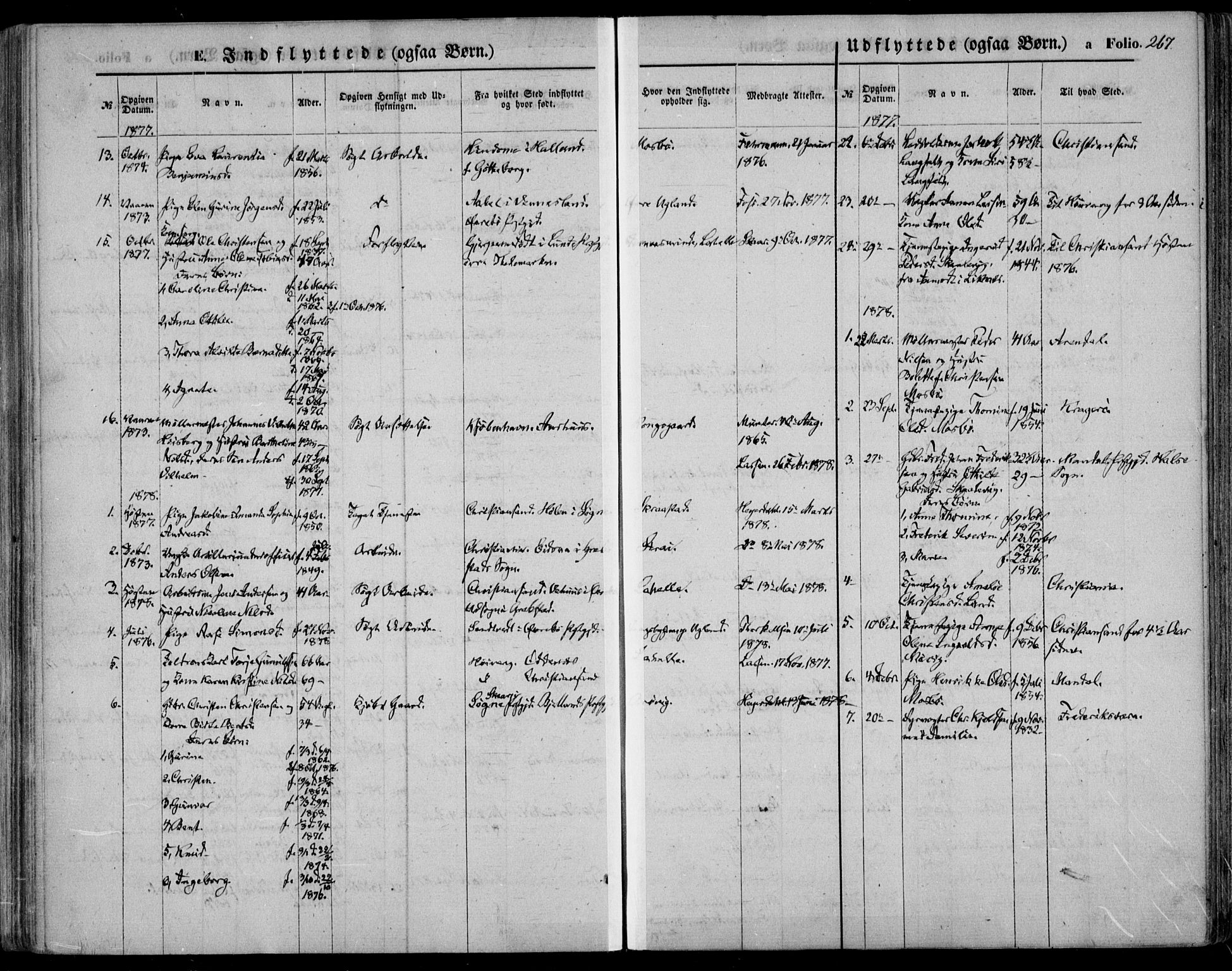 Oddernes sokneprestkontor, AV/SAK-1111-0033/F/Fa/Faa/L0008: Parish register (official) no. A 8, 1864-1880, p. 267