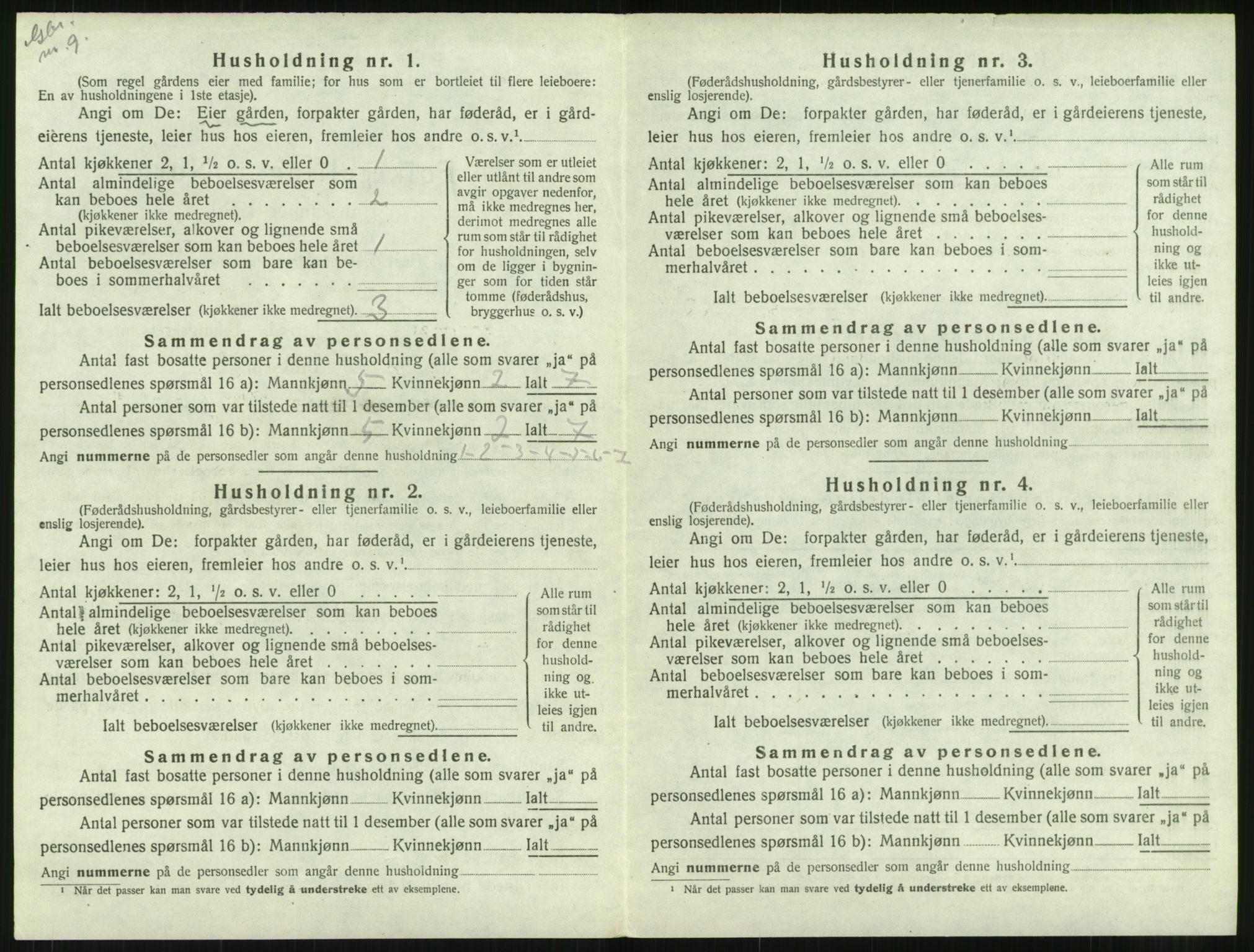 SAT, 1920 census for Hustad, 1920, p. 376