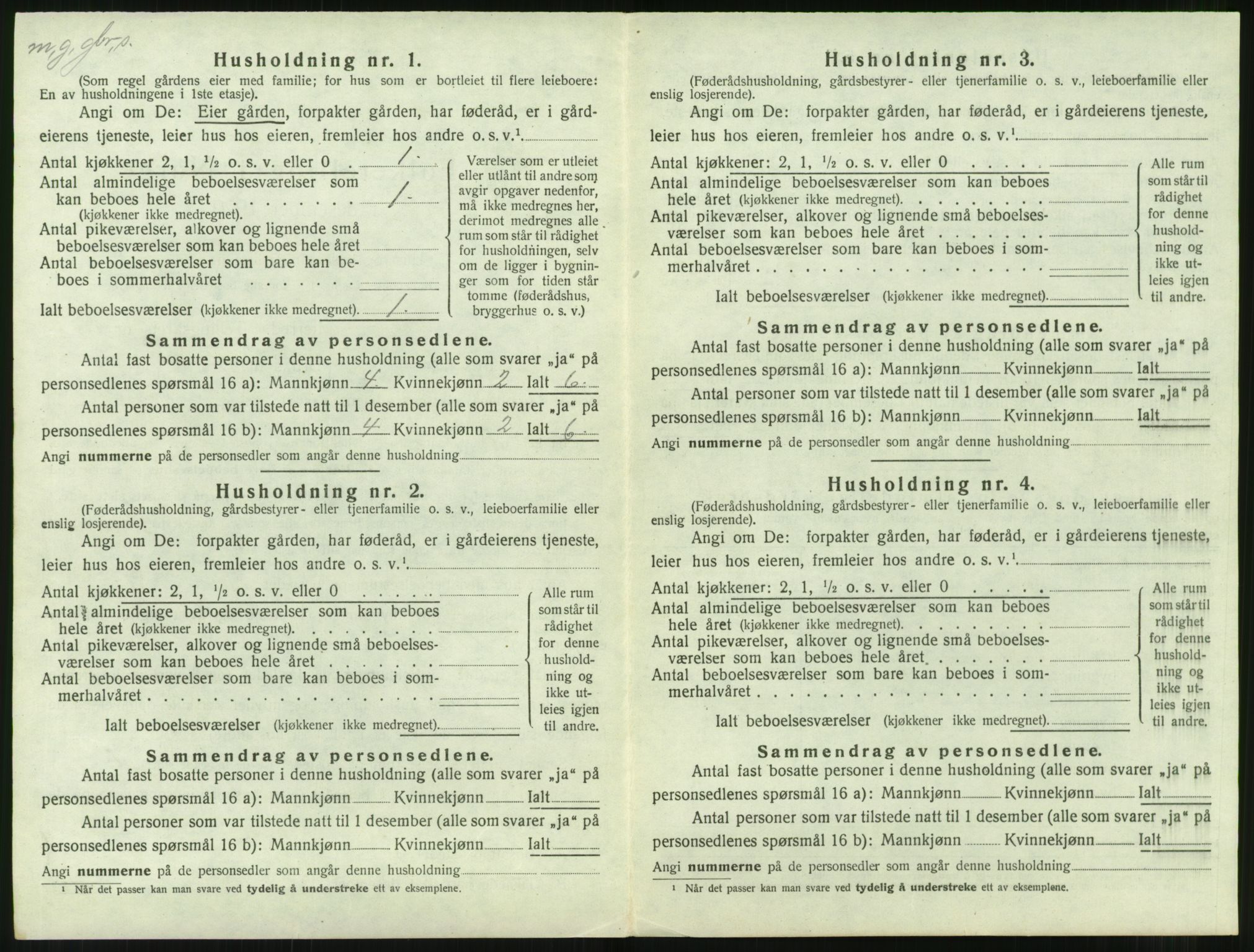 SAT, 1920 census for Aukra, 1920, p. 992