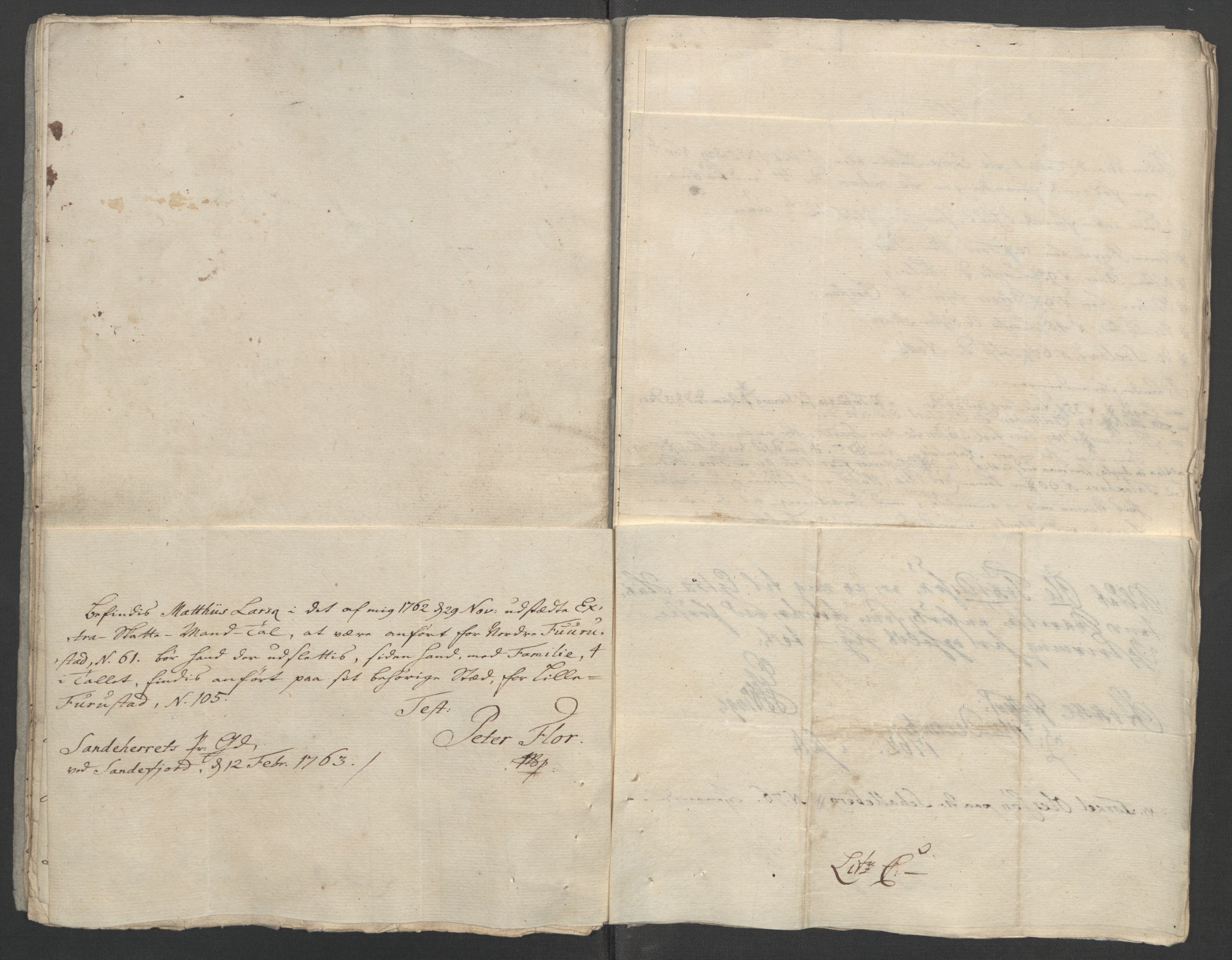 Rentekammeret inntil 1814, Reviderte regnskaper, Fogderegnskap, AV/RA-EA-4092/R33/L2033: Ekstraskatten Larvik grevskap, 1762-1764, p. 163