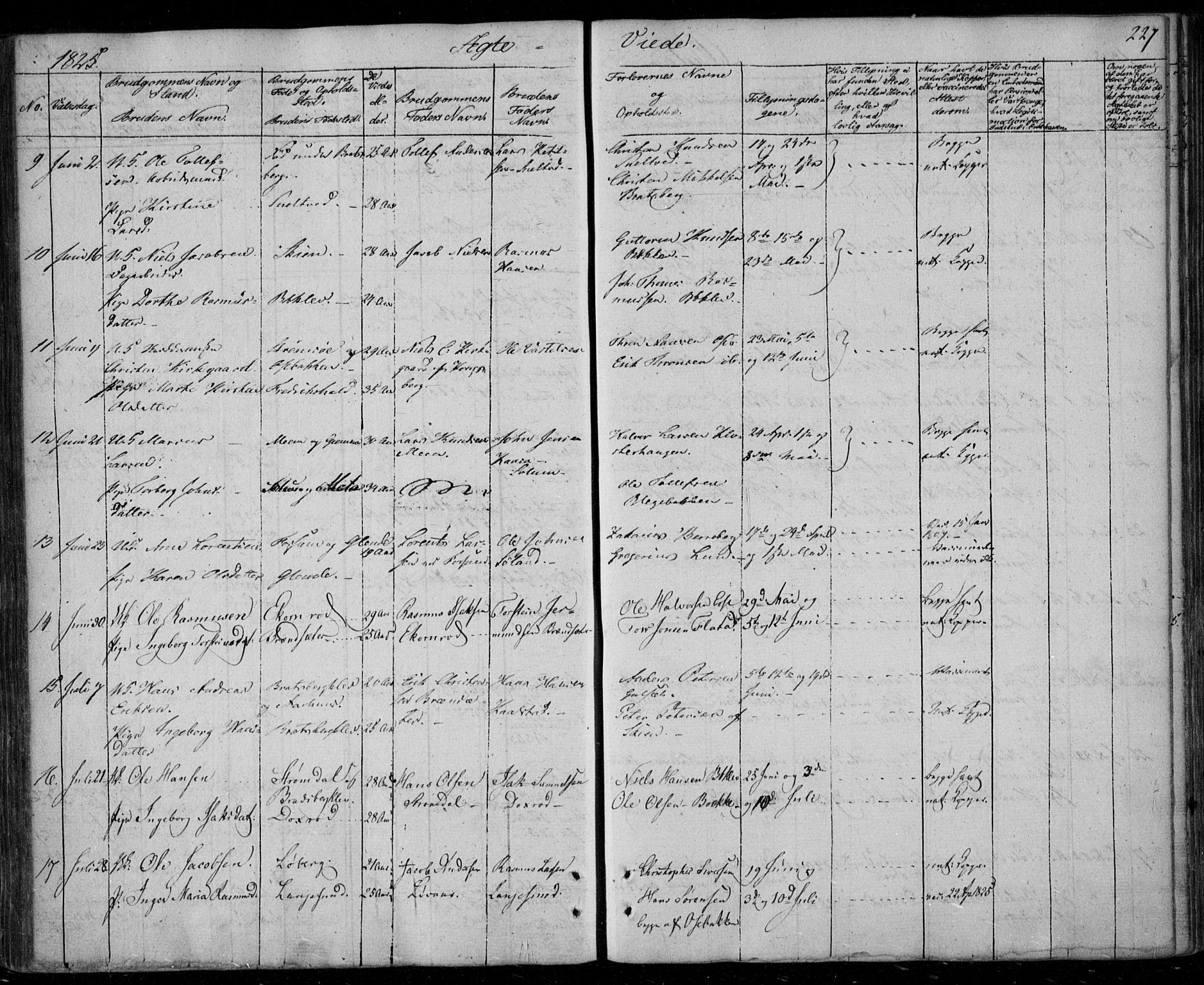 Gjerpen kirkebøker, AV/SAKO-A-265/F/Fa/L0005: Parish register (official) no. I 5, 1823-1829, p. 227