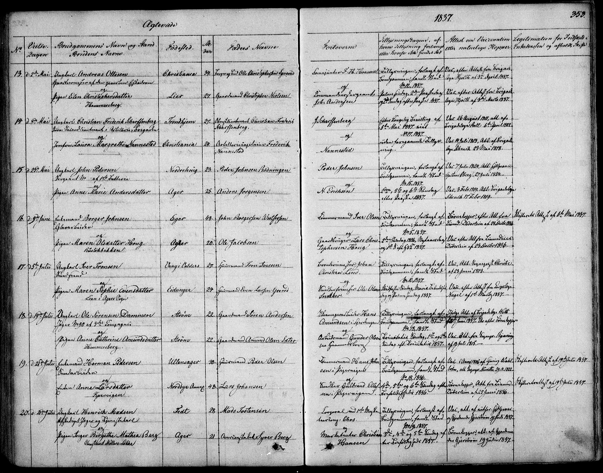 Garnisonsmenigheten Kirkebøker, SAO/A-10846/F/Fa/L0006: Parish register (official) no. 6, 1828-1841, p. 353