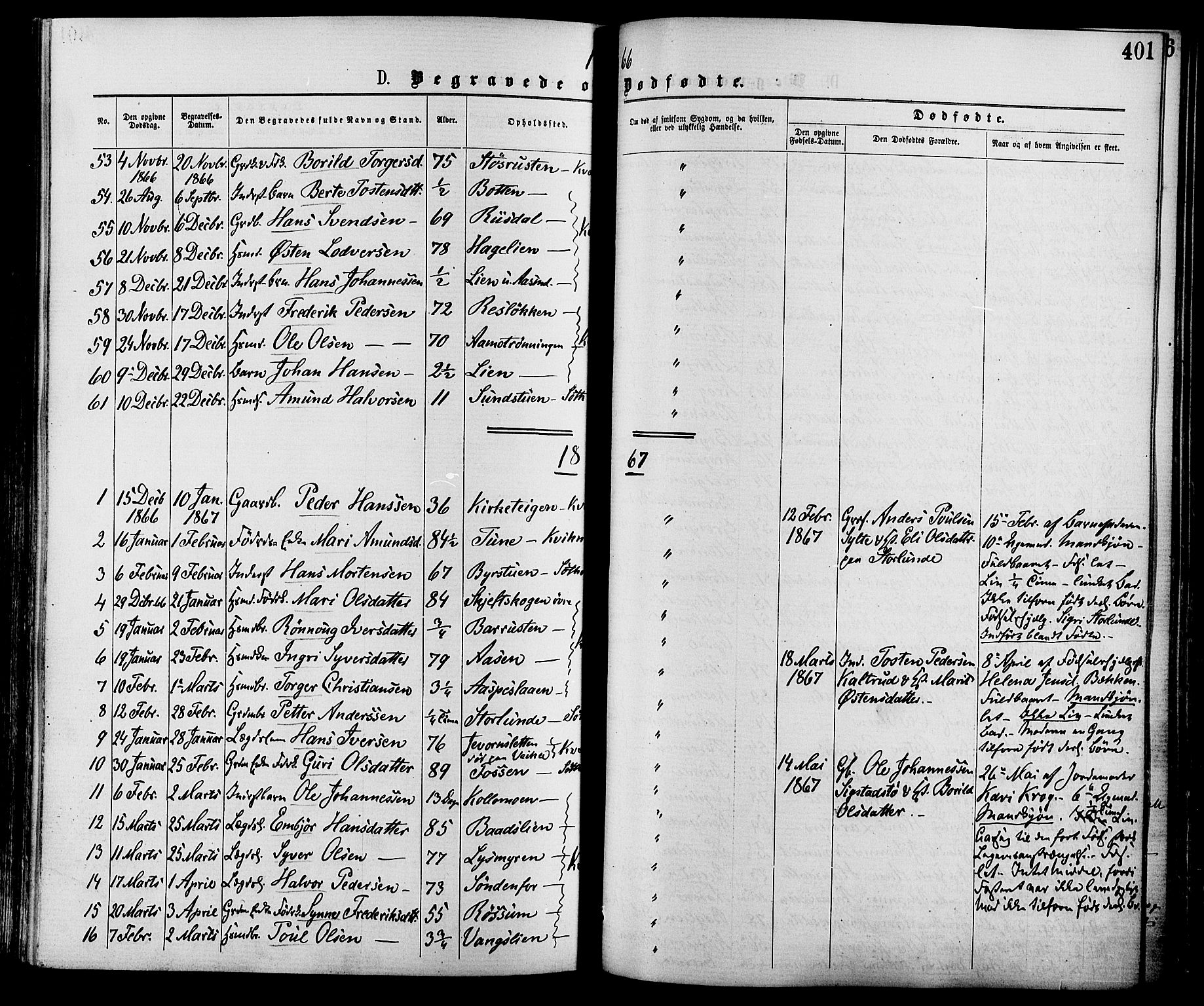 Nord-Fron prestekontor, SAH/PREST-080/H/Ha/Haa/L0002: Parish register (official) no. 2, 1865-1883, p. 401