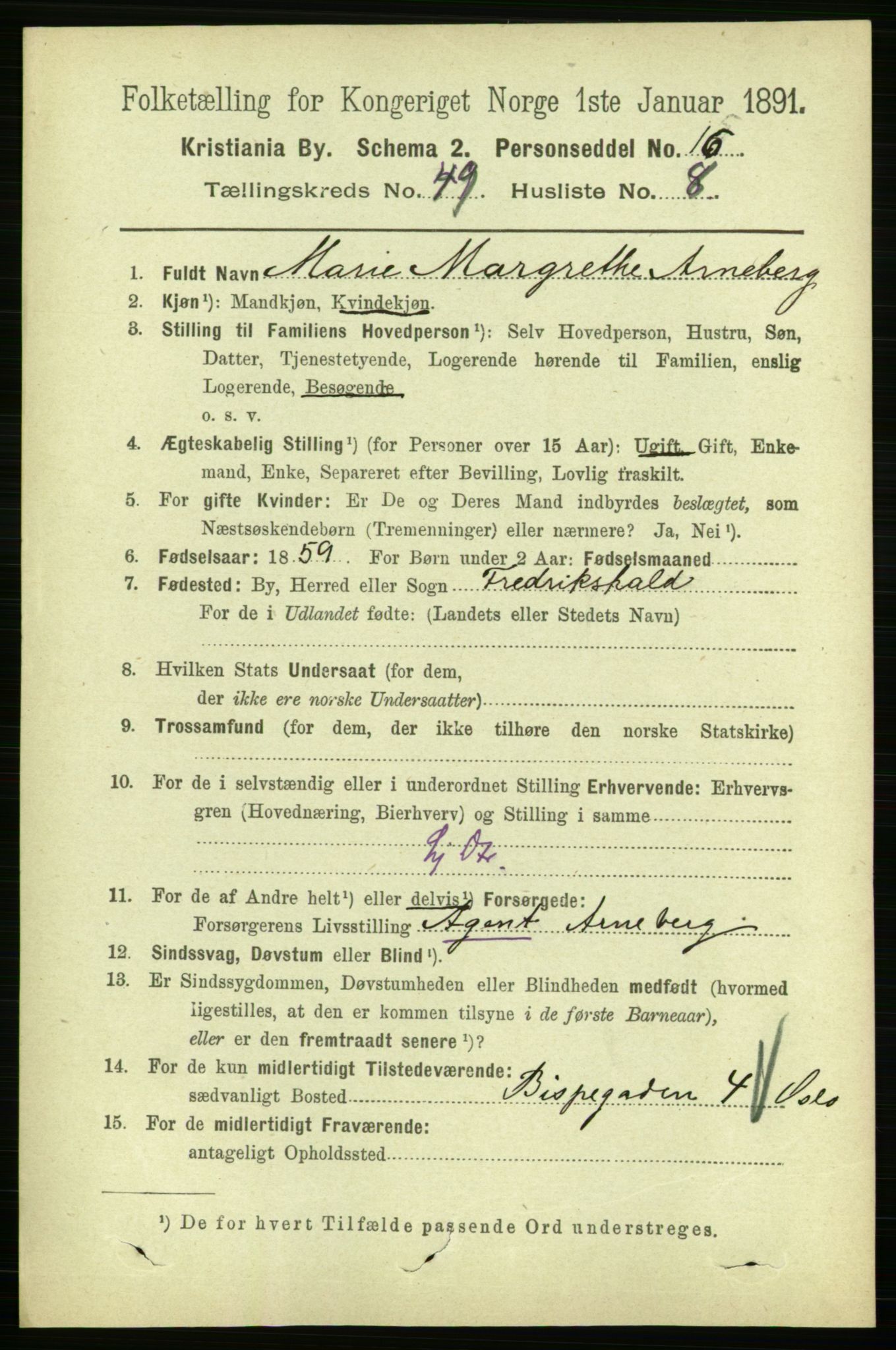 RA, 1891 census for 0301 Kristiania, 1891, p. 28657