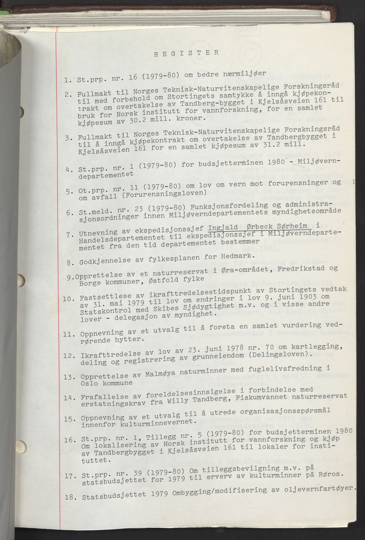 Miljøverndepartementet, AV/RA-S-2532/2/Aa/L0009: Referatprotokoller fra statsråd, 1979-1980