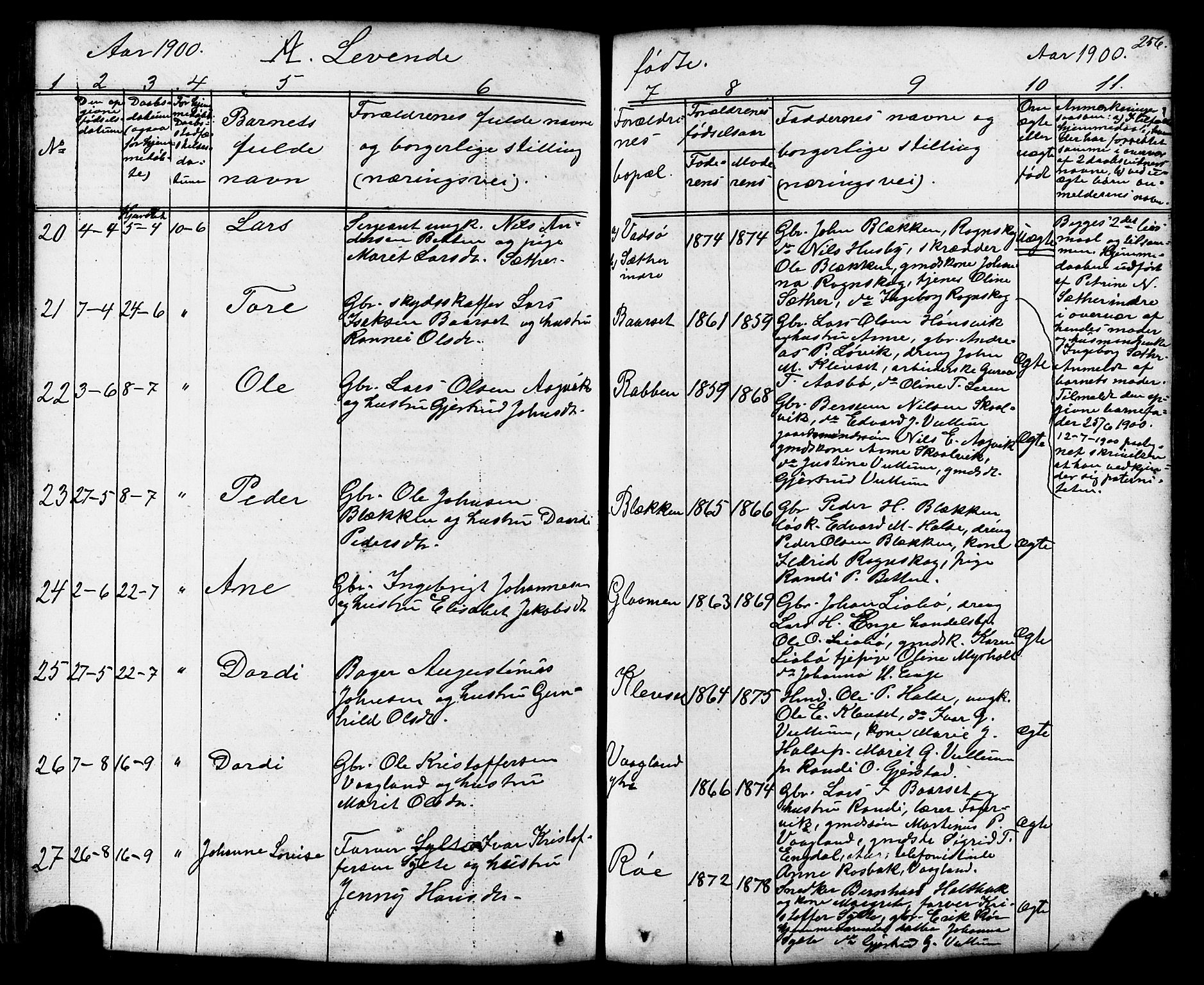 Ministerialprotokoller, klokkerbøker og fødselsregistre - Møre og Romsdal, AV/SAT-A-1454/576/L0890: Parish register (copy) no. 576C01, 1837-1908, p. 256